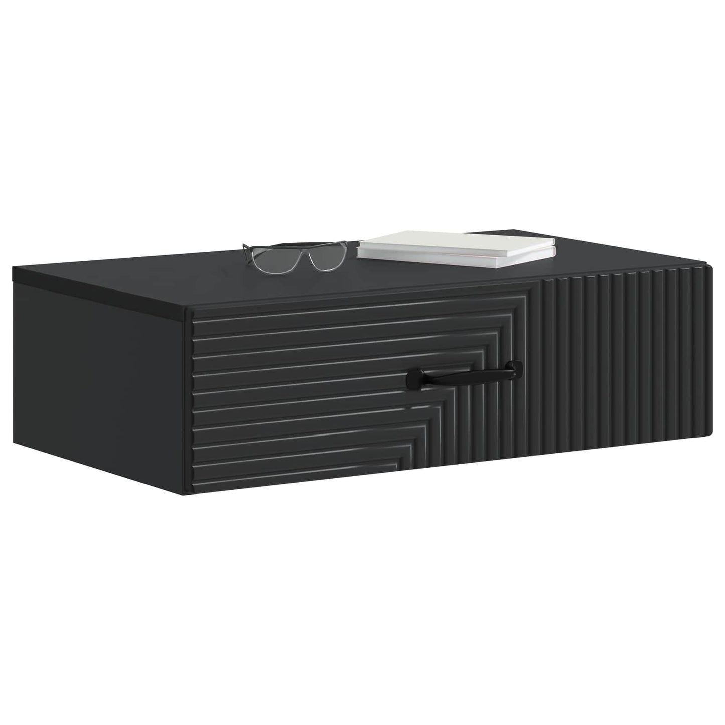 Vegghengt Sidebord Svart 59 x 34,5 x 17 cm Konstruert tre