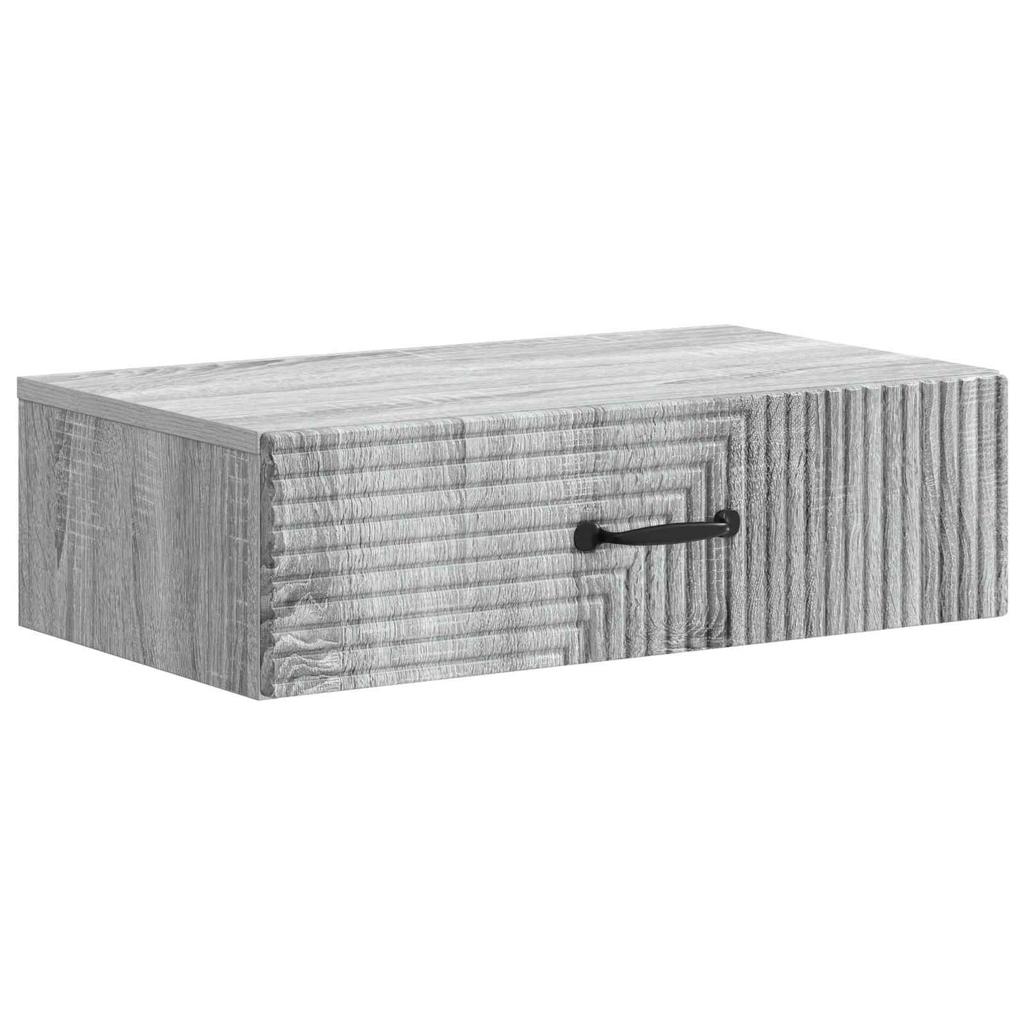 Vegghengt Sidebord Grå sonoma 59 x 34,5 x 17 cm Konstruert tre