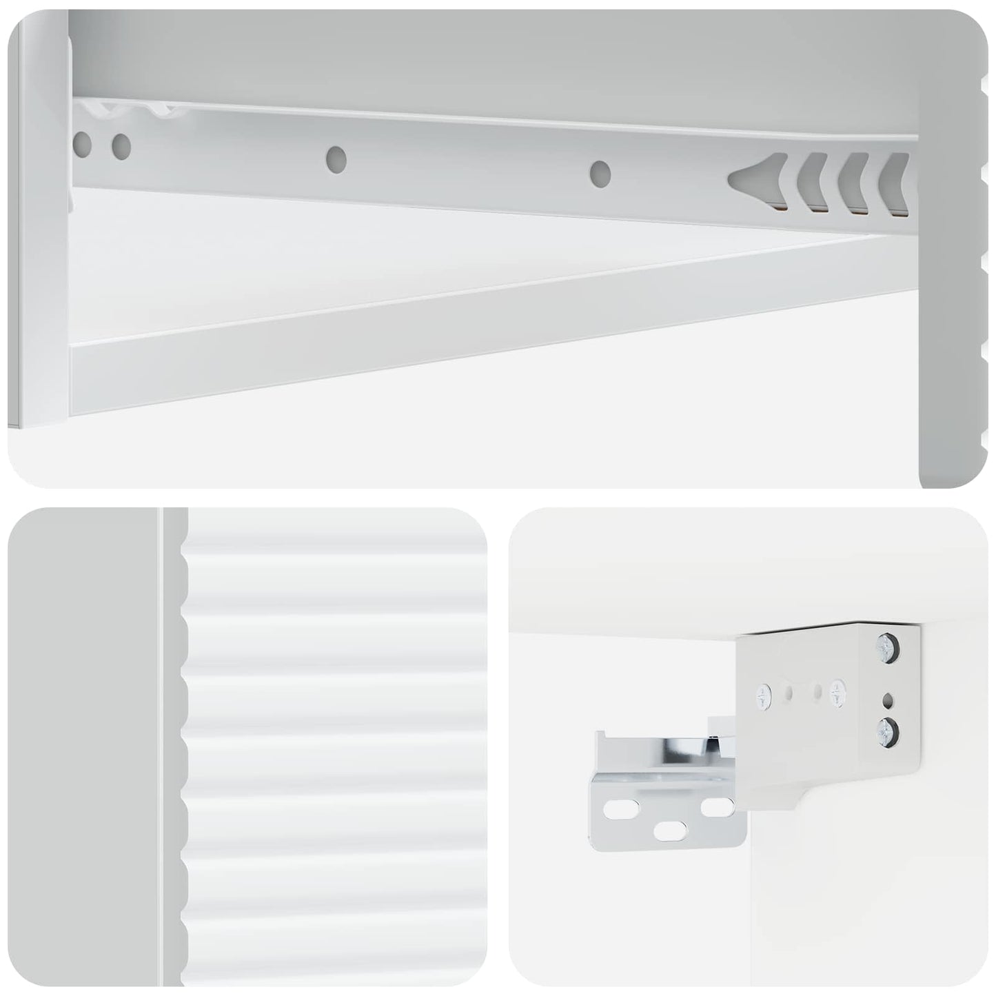 Vegghengt Sidebord Hvit 87,5 x 34,5 x 17 cm Konstruert tre