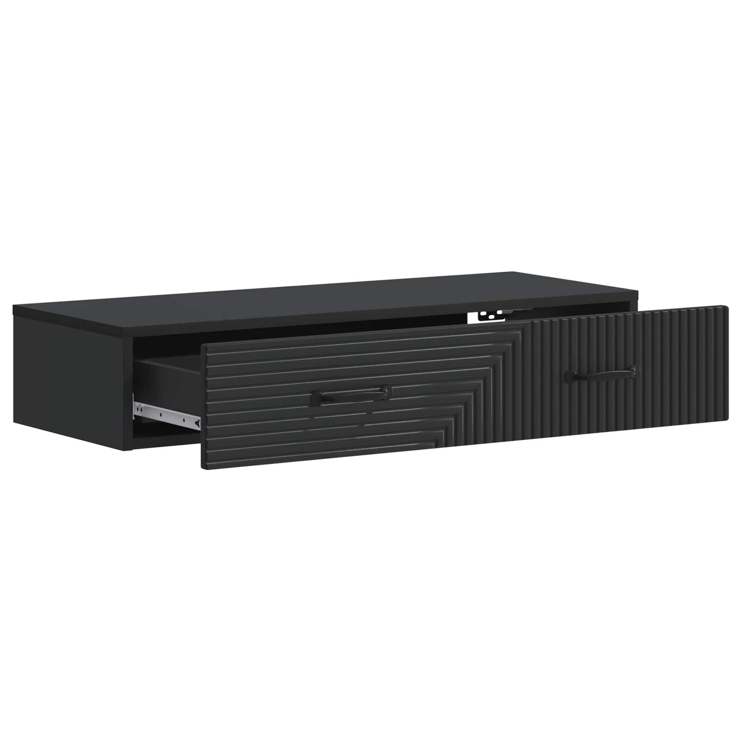 Vegghengt Sidebord Svart 87,5 x 34,5 x 17 cm Konstruert tre