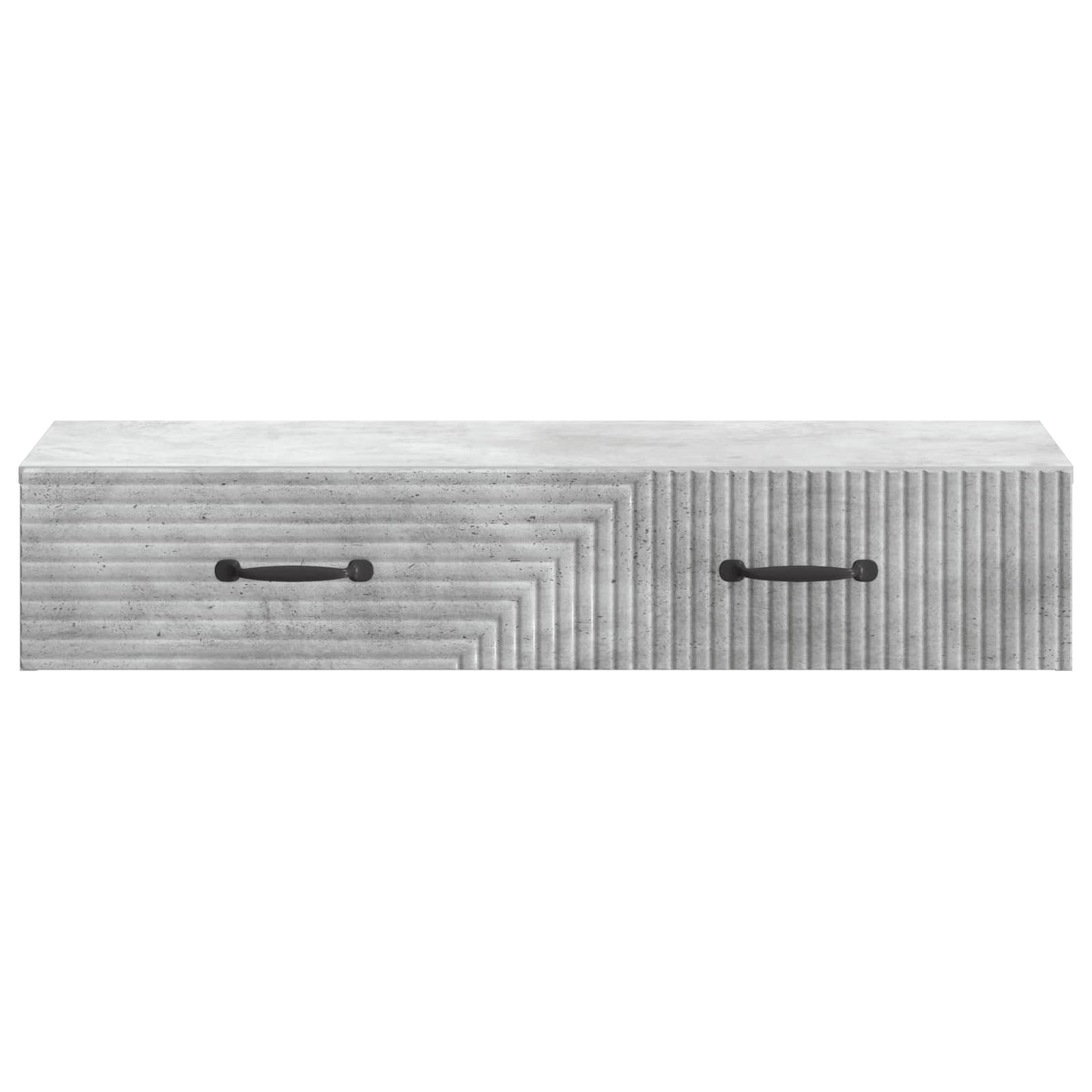 Vegghengt Sidebord Betonggrå 87,5 x 34,5 x 17 cm Konstruert tre