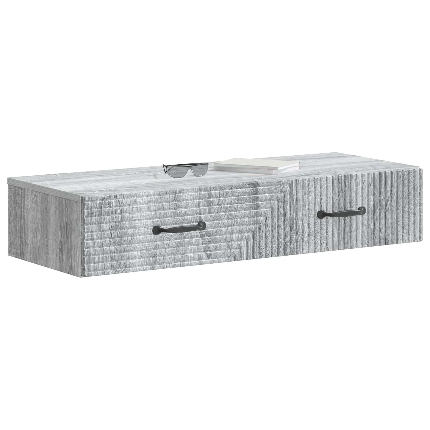 Vegghengt Sidebord Grå sonoma 87,5 x 34,5 x 17 cm