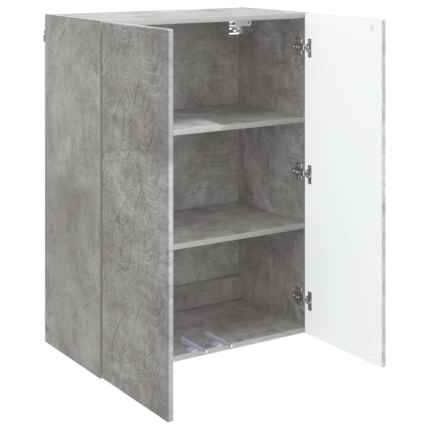 Vegghengt skap Betonggrå 66 x 34,5 x 90 cm Konstruert tre