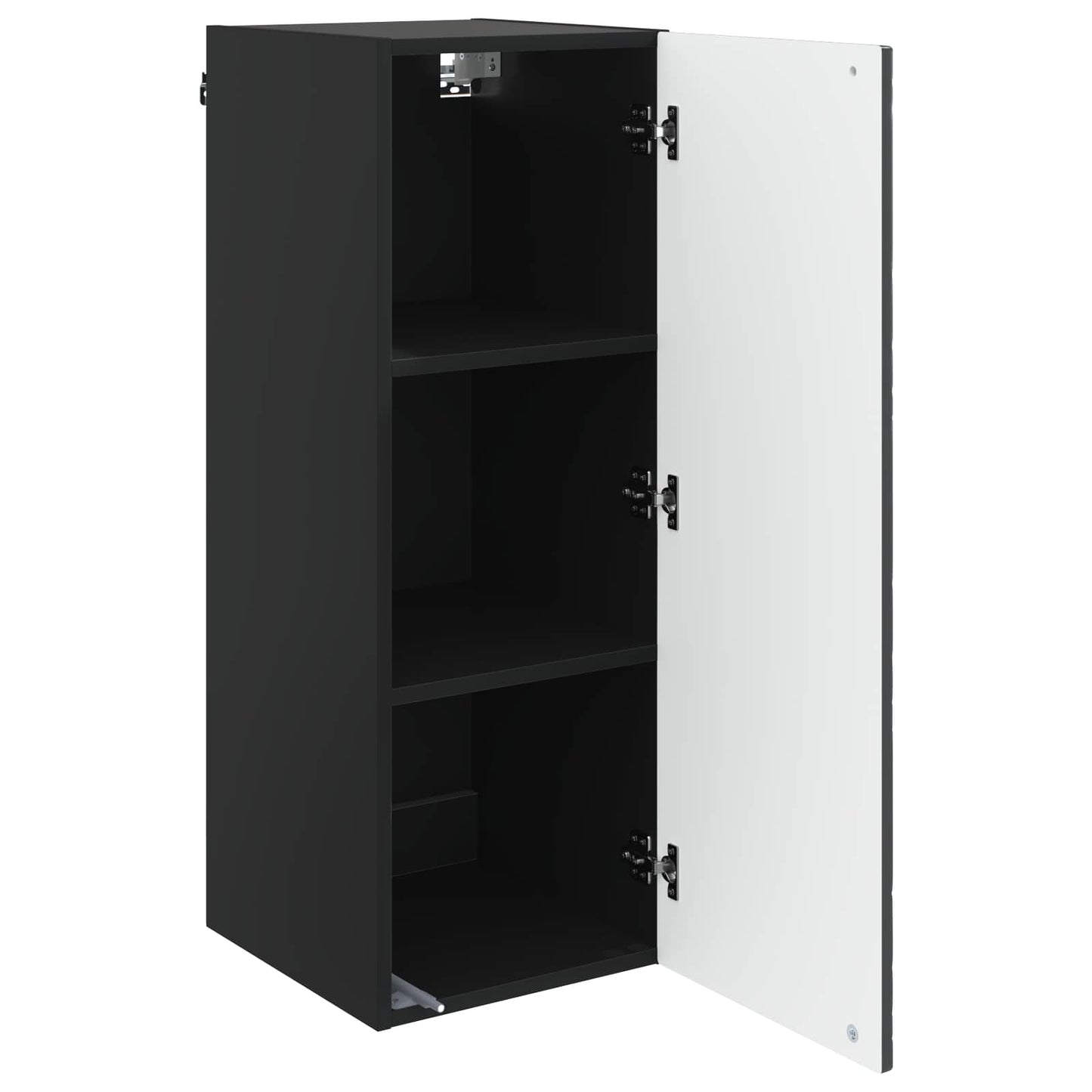 Vegghengt skap Svart 33 x 34,5 x 90 cm Konstruert tre