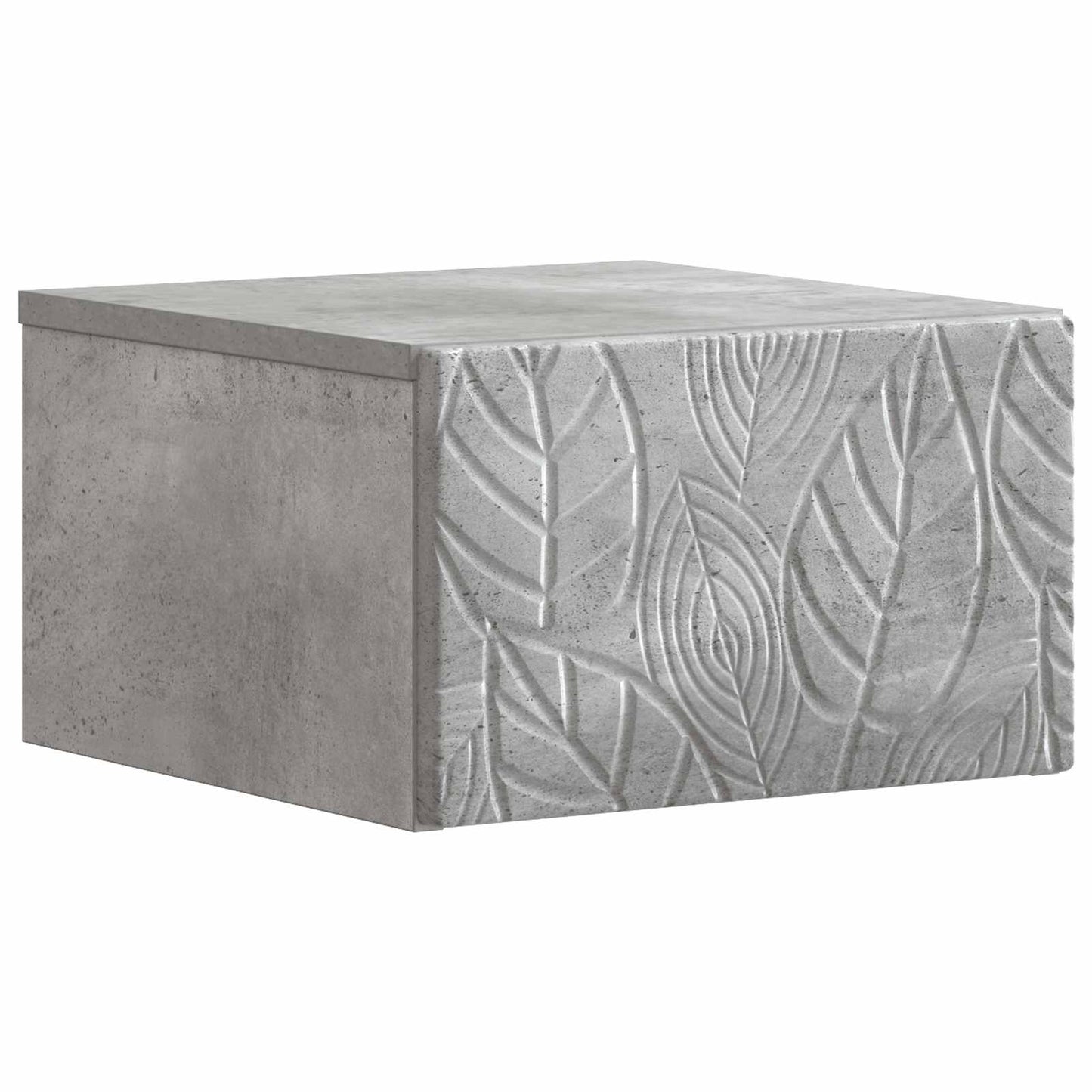 Vegghengt Sidebord 2 pcs Betonggrå 34,5 x 33 x 20 cm