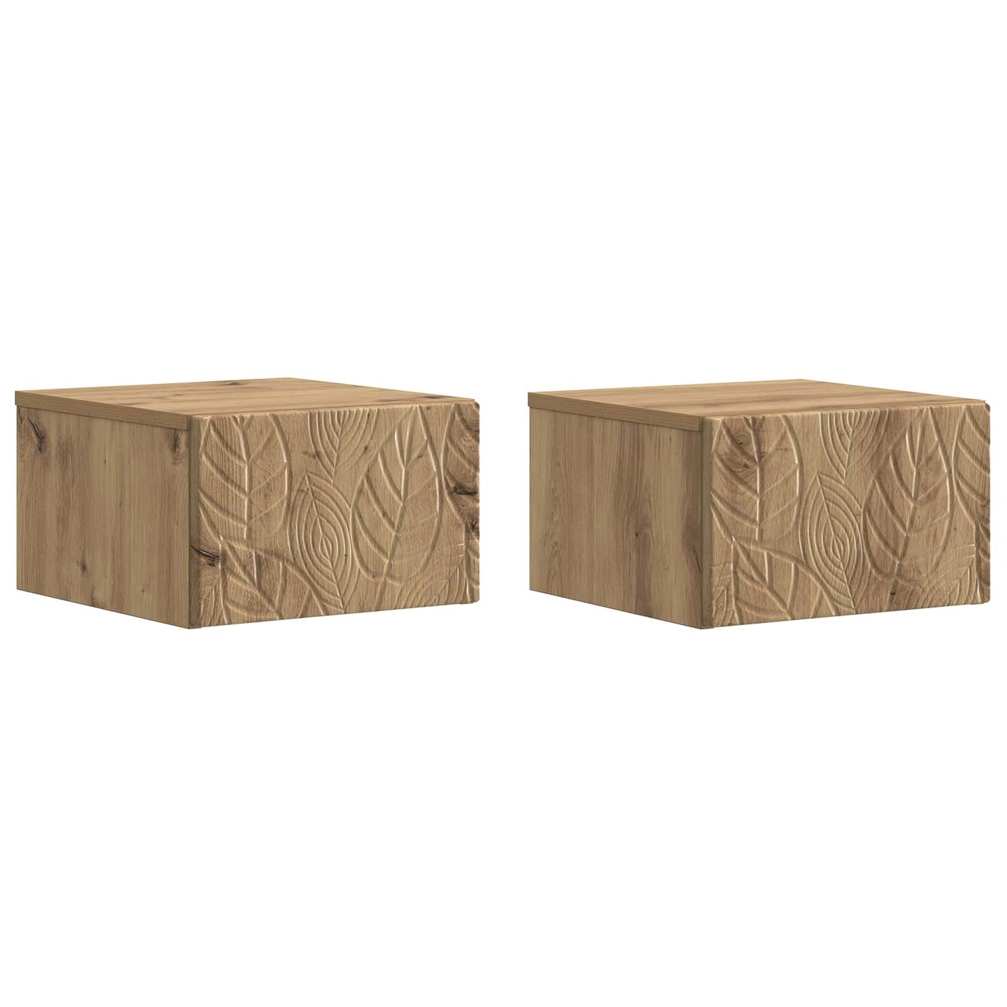 Vegghengt Sidebord 2 pcs Artisan eik 34,5 x 33 x 20 cm