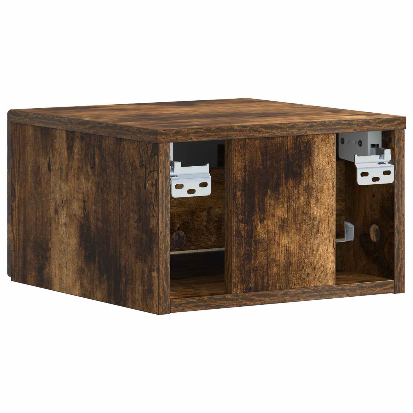 Vegghengt Nattbord 2 pcs Røkt Eik 49 x 34,5 x 20 cm