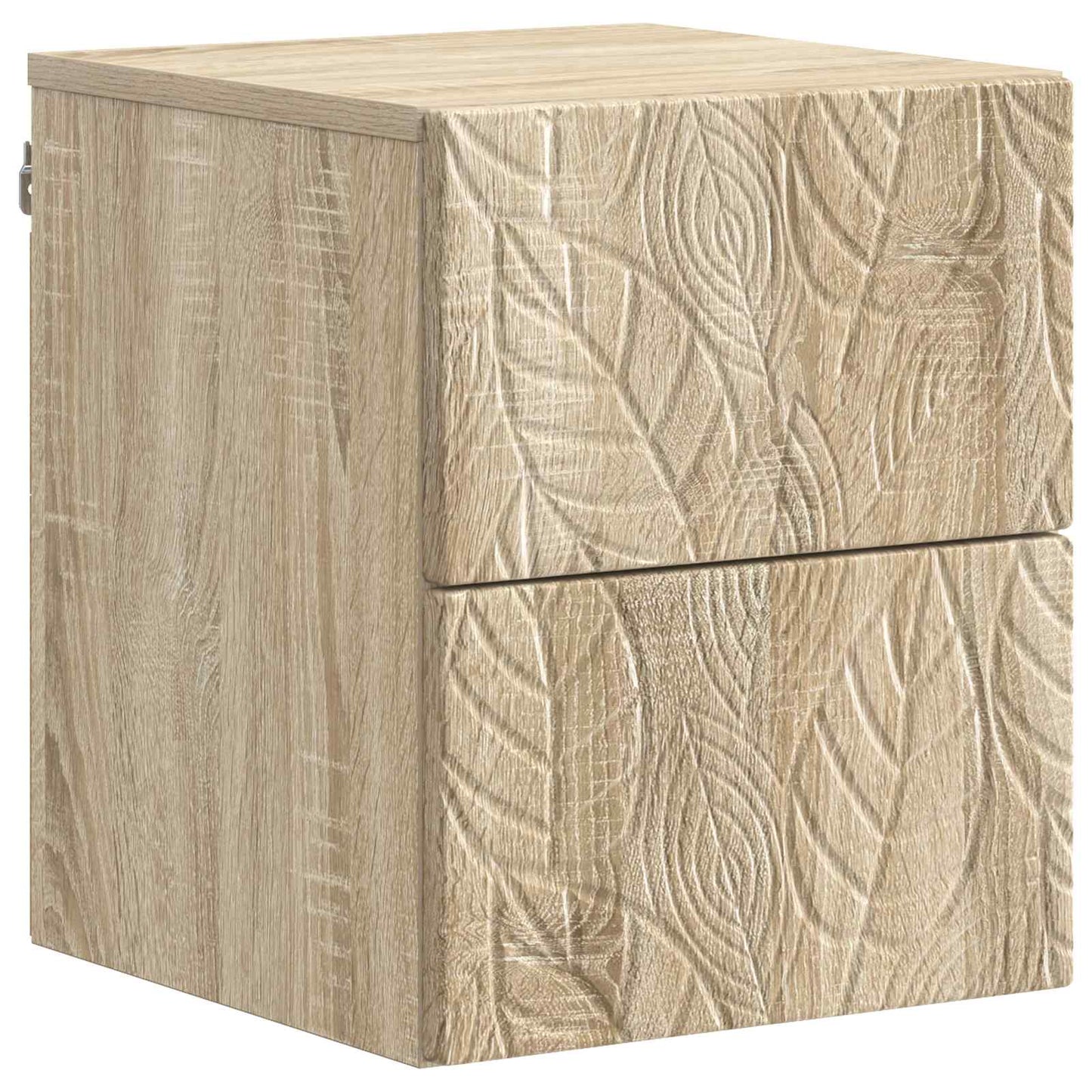Vegghengt Nattbord Sonoma eik 34,5 x 33 x 40 cm Konstruert tre