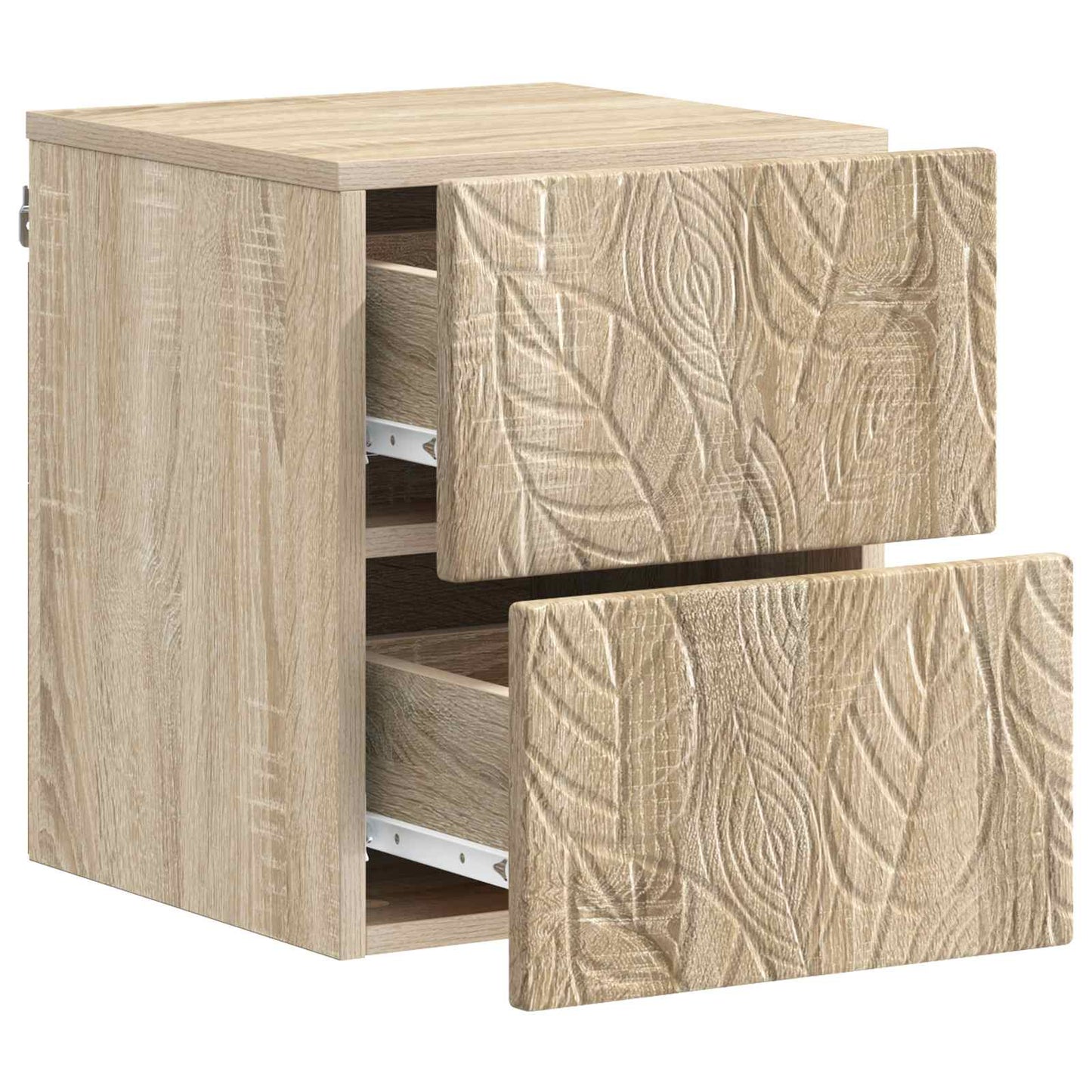 Vegghengt Nattbord Sonoma eik 34,5 x 33 x 40 cm Konstruert tre
