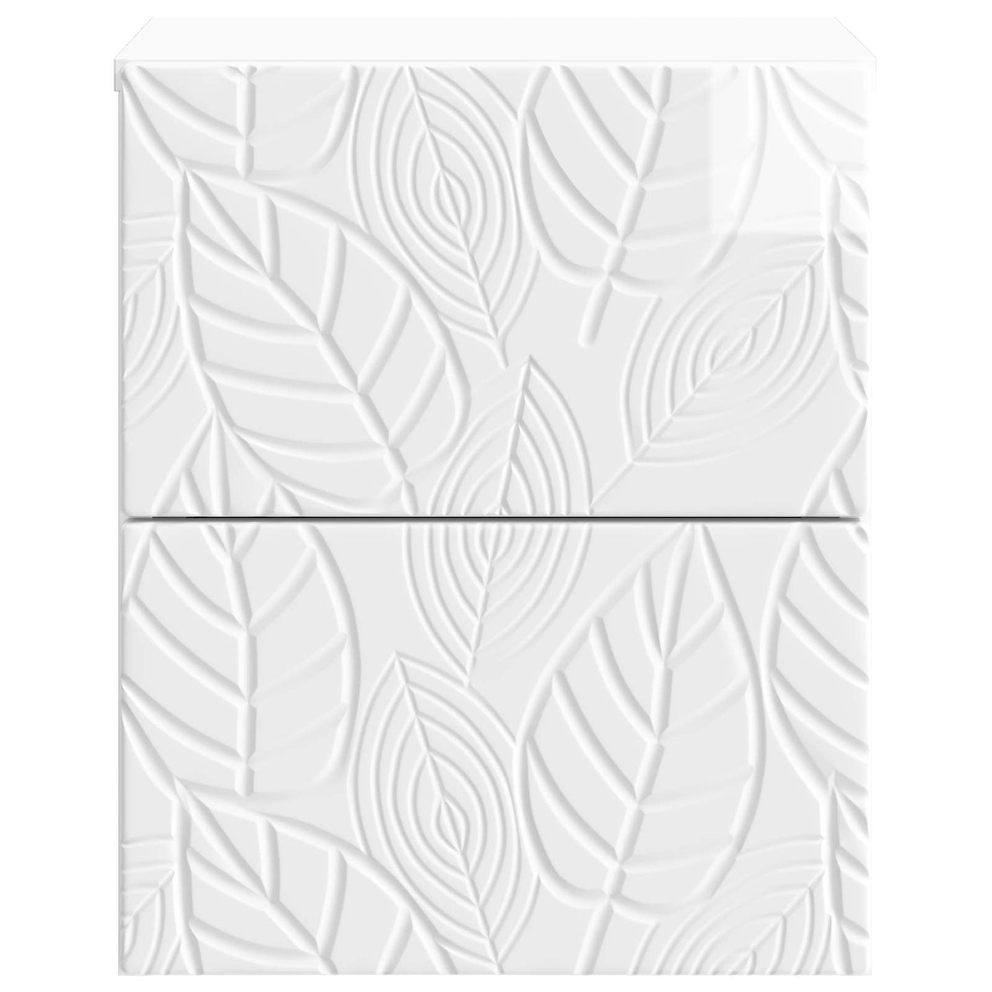 Vegghengt Nattbord 2 pcs Høgglans hvit 34,5 x 33 x 40 cm