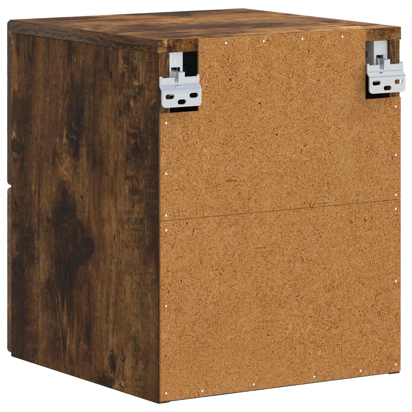 Vegghengt Nattbord 2 pcs Røkt Eik 34,5 x 33 x 40 cm