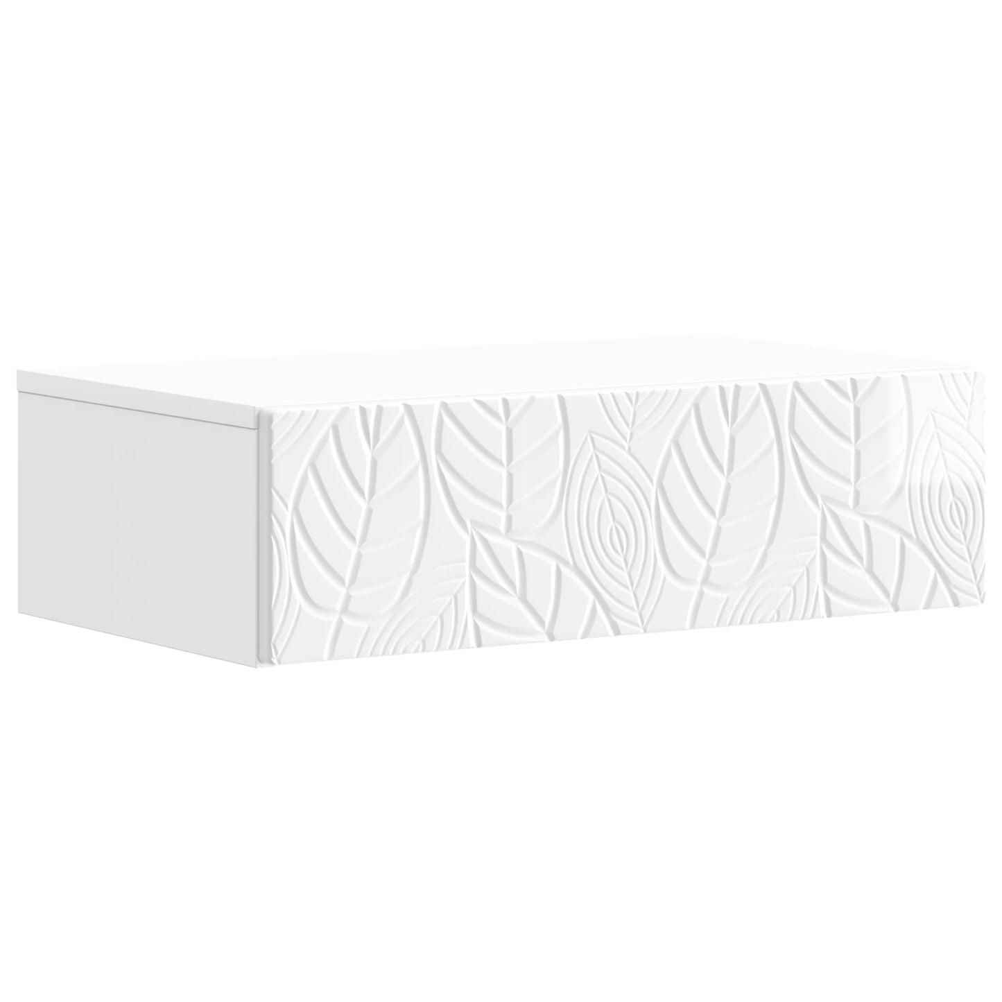 Vegghengt Sidebord Høgglans hvit 59 x 34,5 x 17 cm