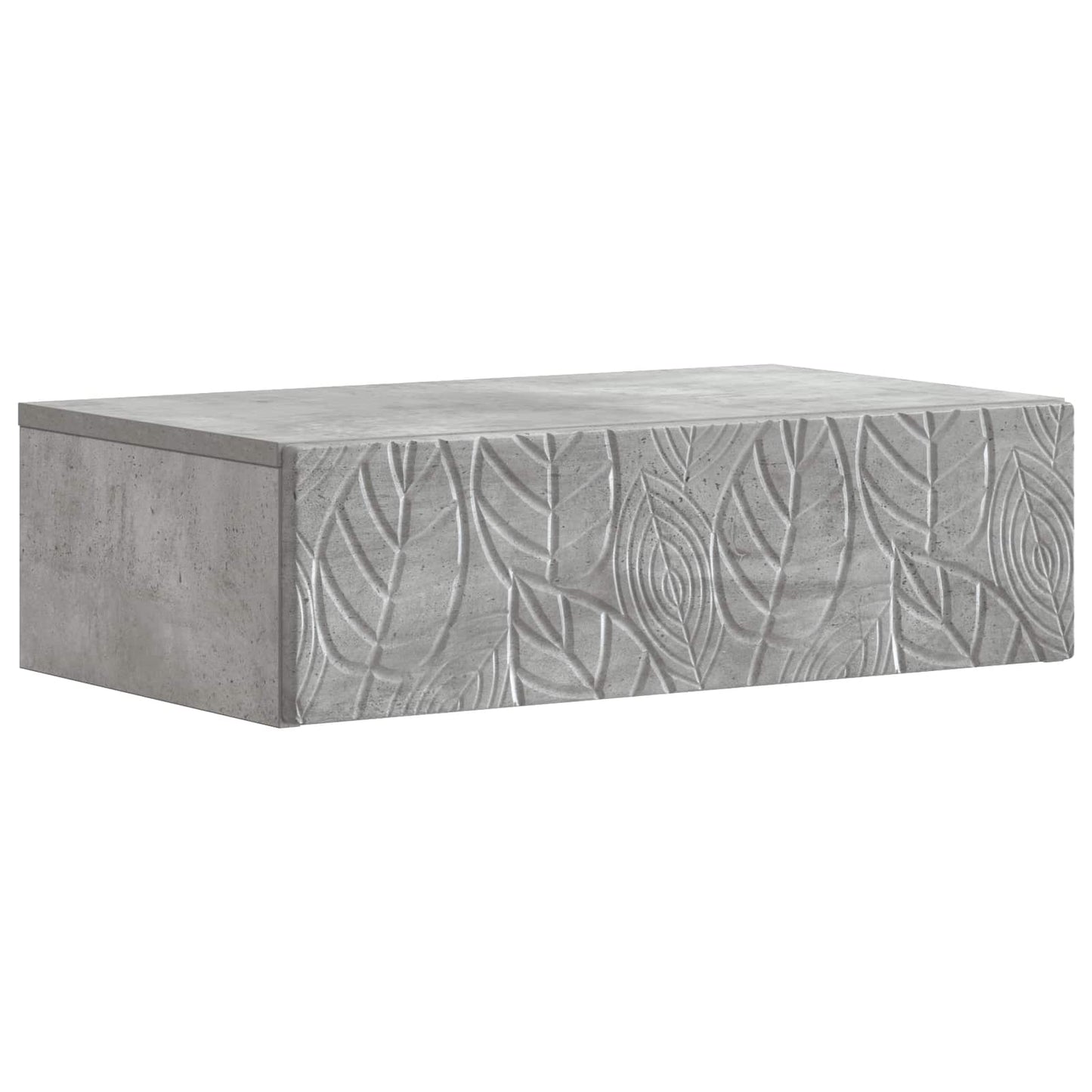 Vegghengt Sidebord Betonggrå 87,5 x 34,5 x 17 cm Konstruert tre