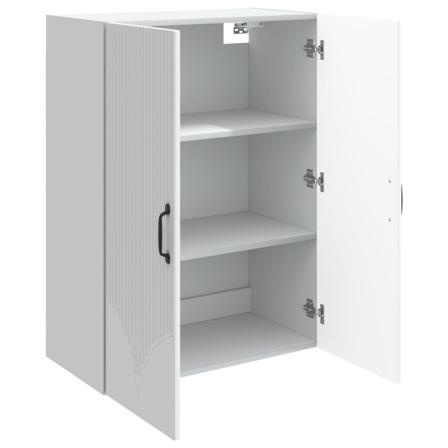 Vegghengt skap Hvit 66 x 34,5 x 90 cm Konstruert tre