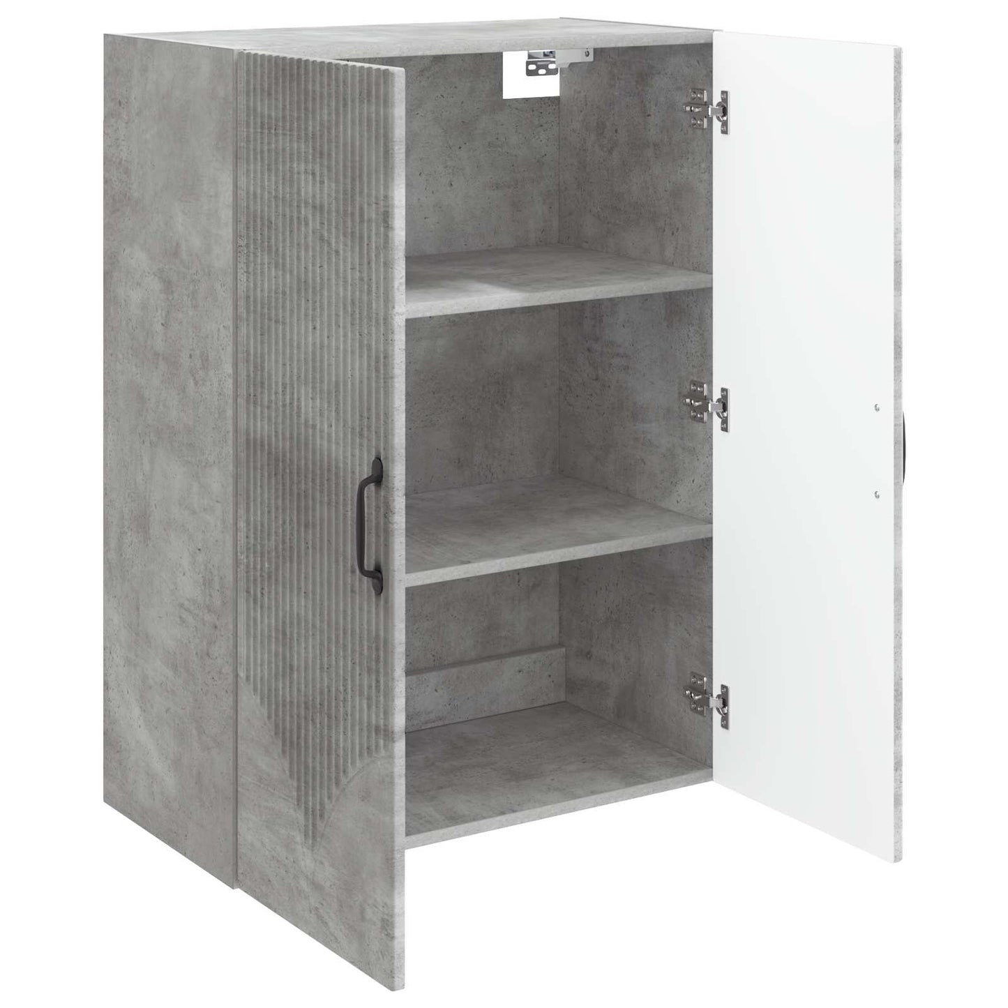 Vegghengt skap Betonggrå 66 x 34,5 x 90 cm Konstruert tre
