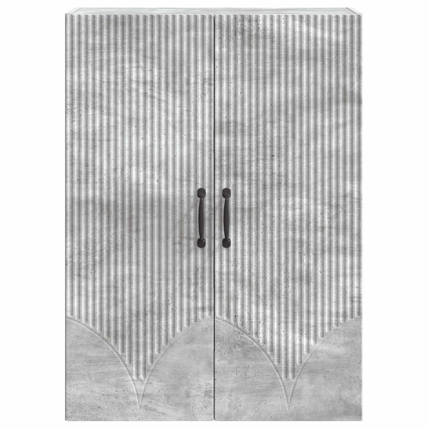 Vegghengt skap Betonggrå 66 x 34,5 x 90 cm Konstruert tre