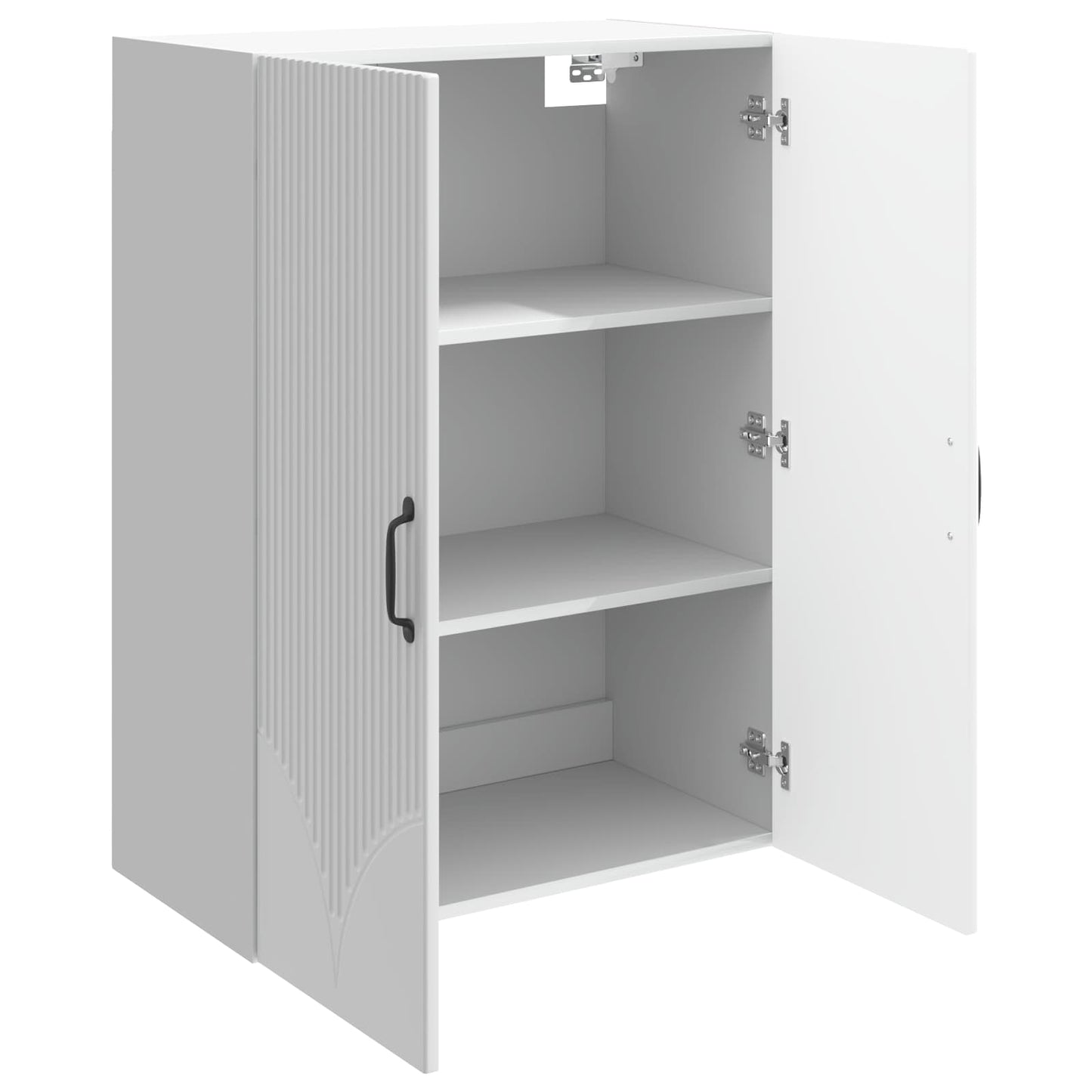 Vegghengt skap Høgglans hvit 66 x 34,5 x 90 cm Konstruert tre