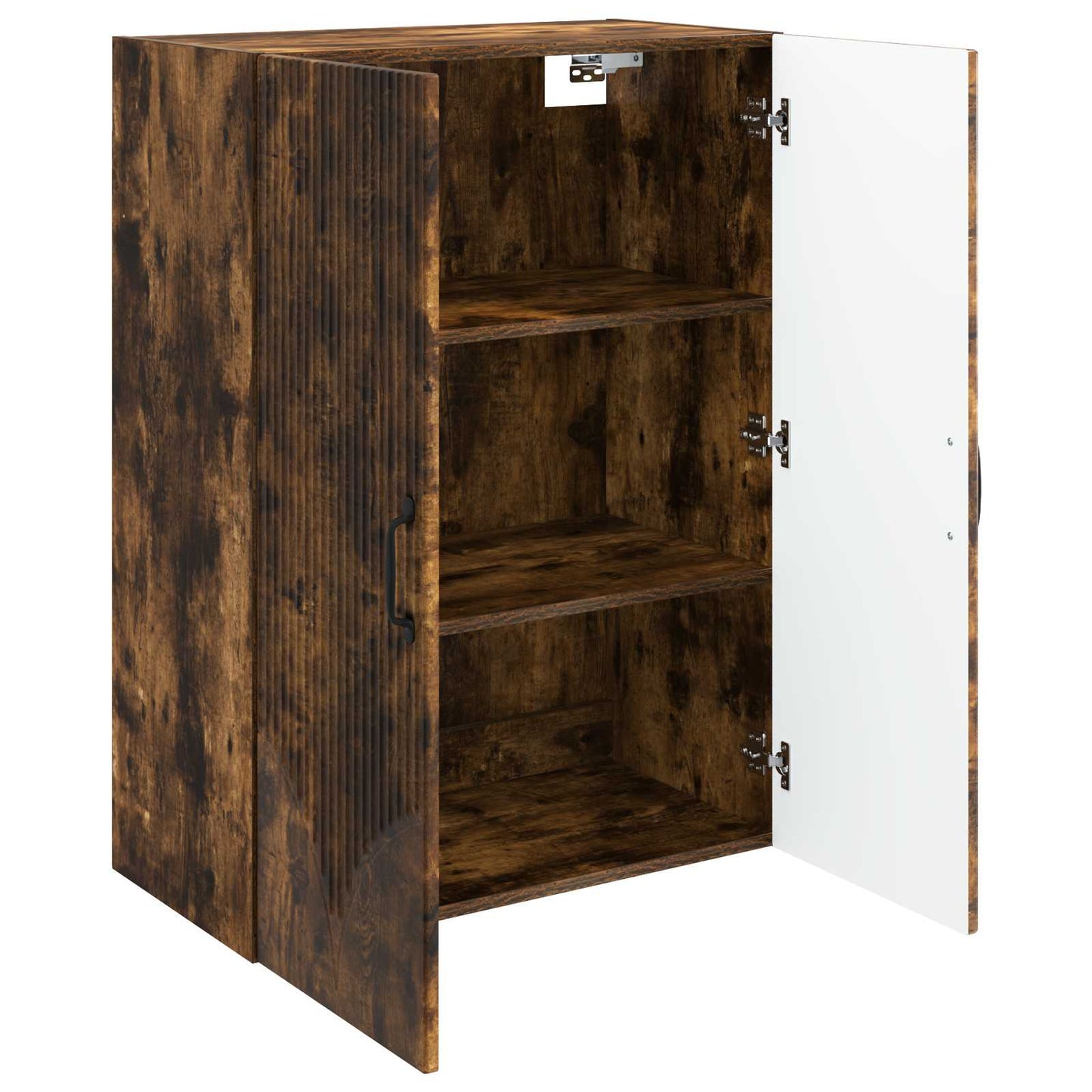 Vegghengt skap Røkt Eik 66 x 34,5 x 90 cm Konstruert tre