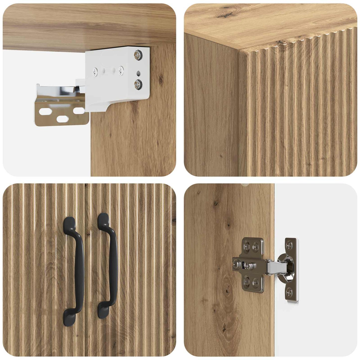 Vegghengt skap Artisan eik 59 x 31 x 60 cm Konstruert tre