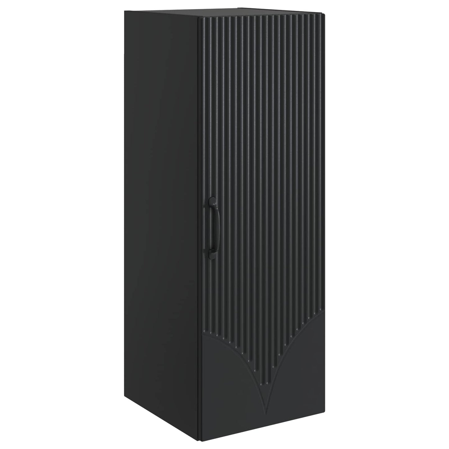 Vegghengt skap Svart 33 x 34,5 x 90 cm Konstruert tre