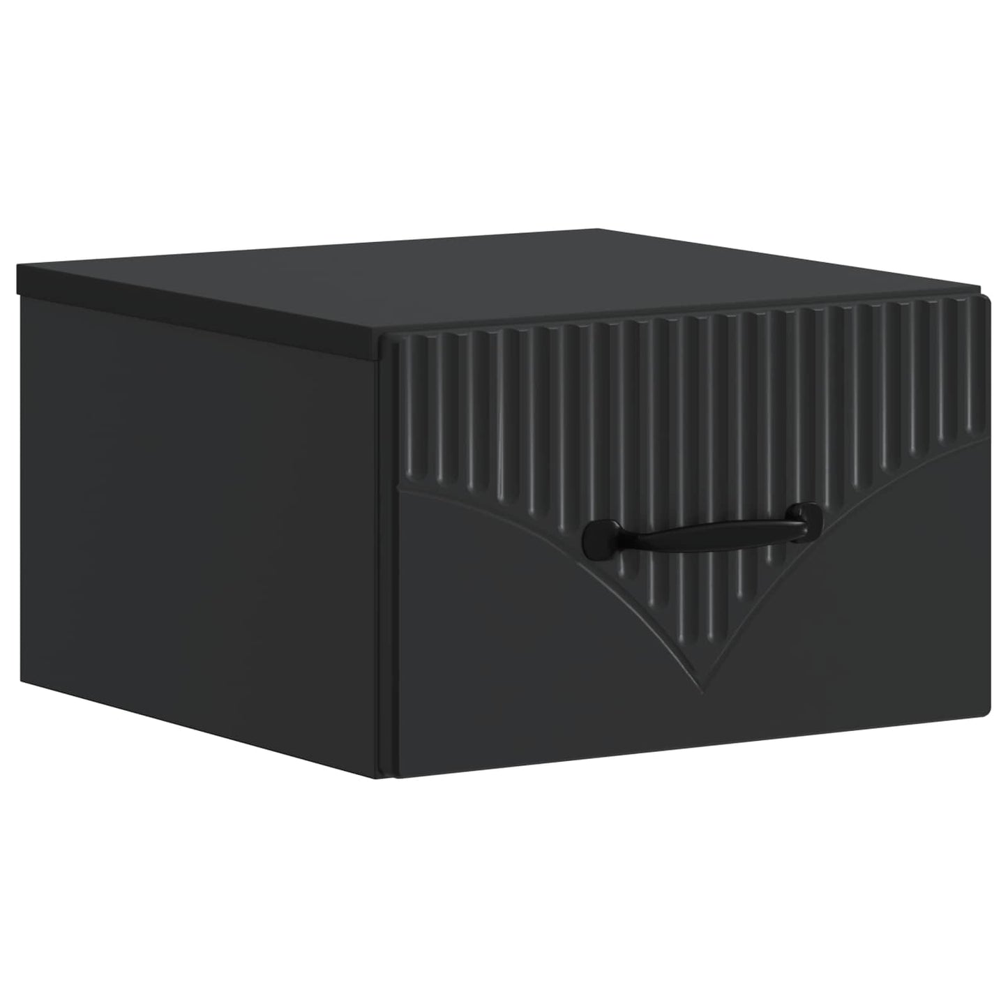 Vegghengt Nattbord 2 pcs Svart 34,5 x 33 x 20 cm Konstruert tre