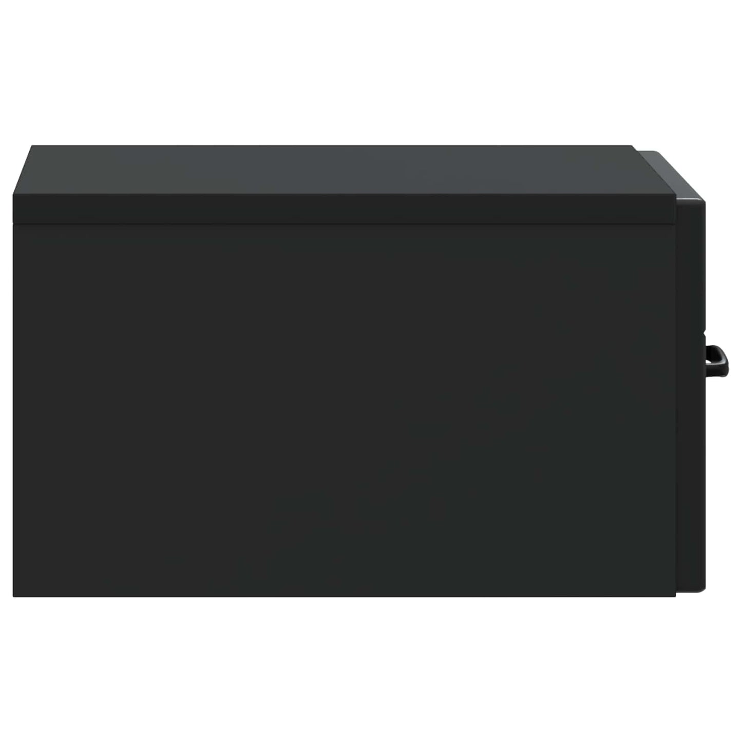 Vegghengt Nattbord 2 pcs Svart 34,5 x 33 x 20 cm Konstruert tre