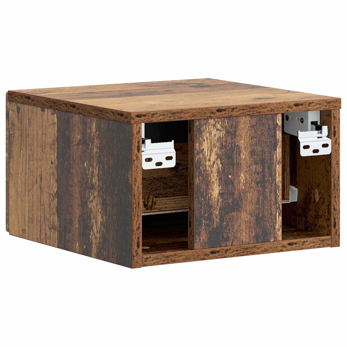 Vegghengt Nattbord 2 pcs Gammelt tre 34,5 x 33 x 20 cm