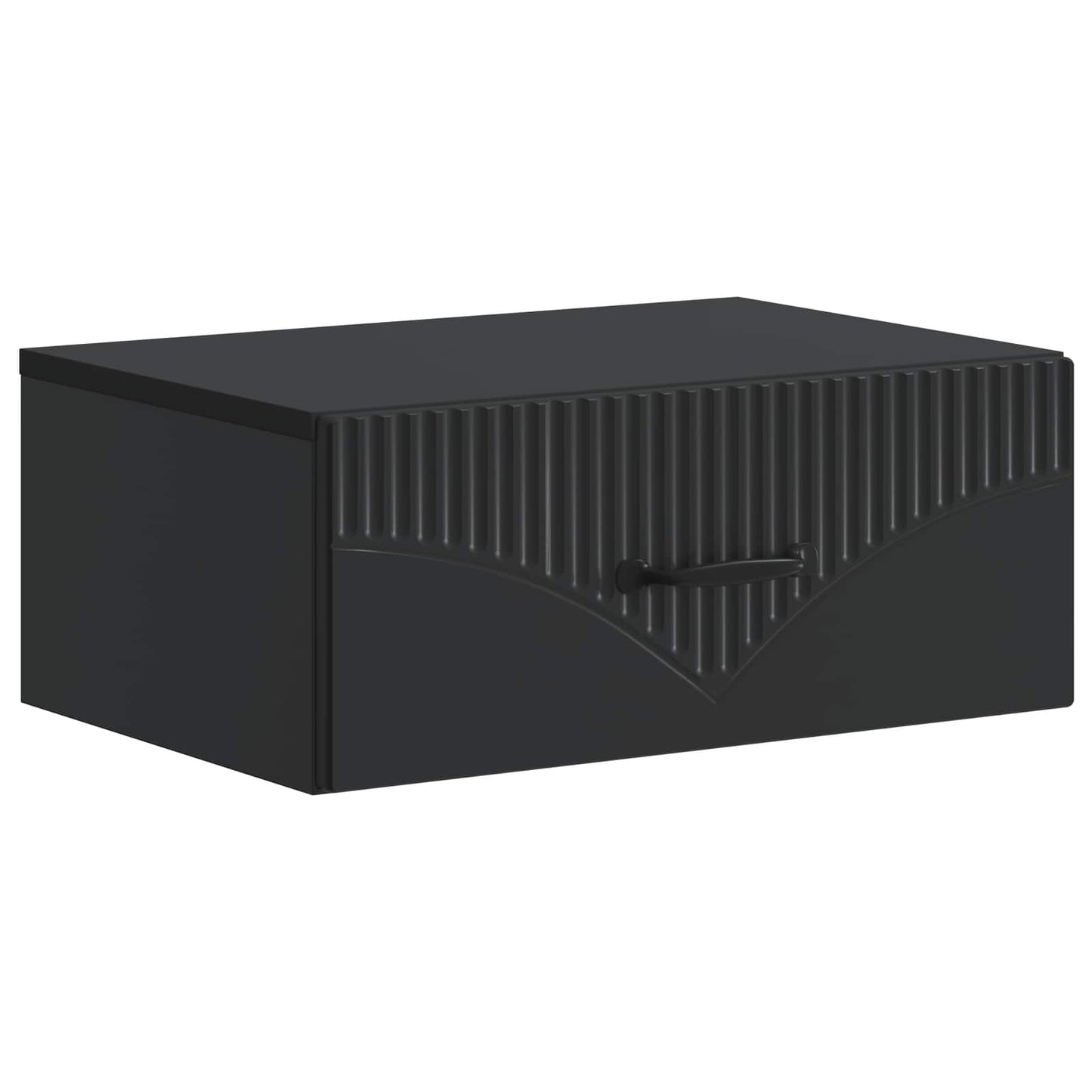 Vegghengt Nattbord 2 pcs Svart 49 x 34,5 x 20 cm Konstruert tre