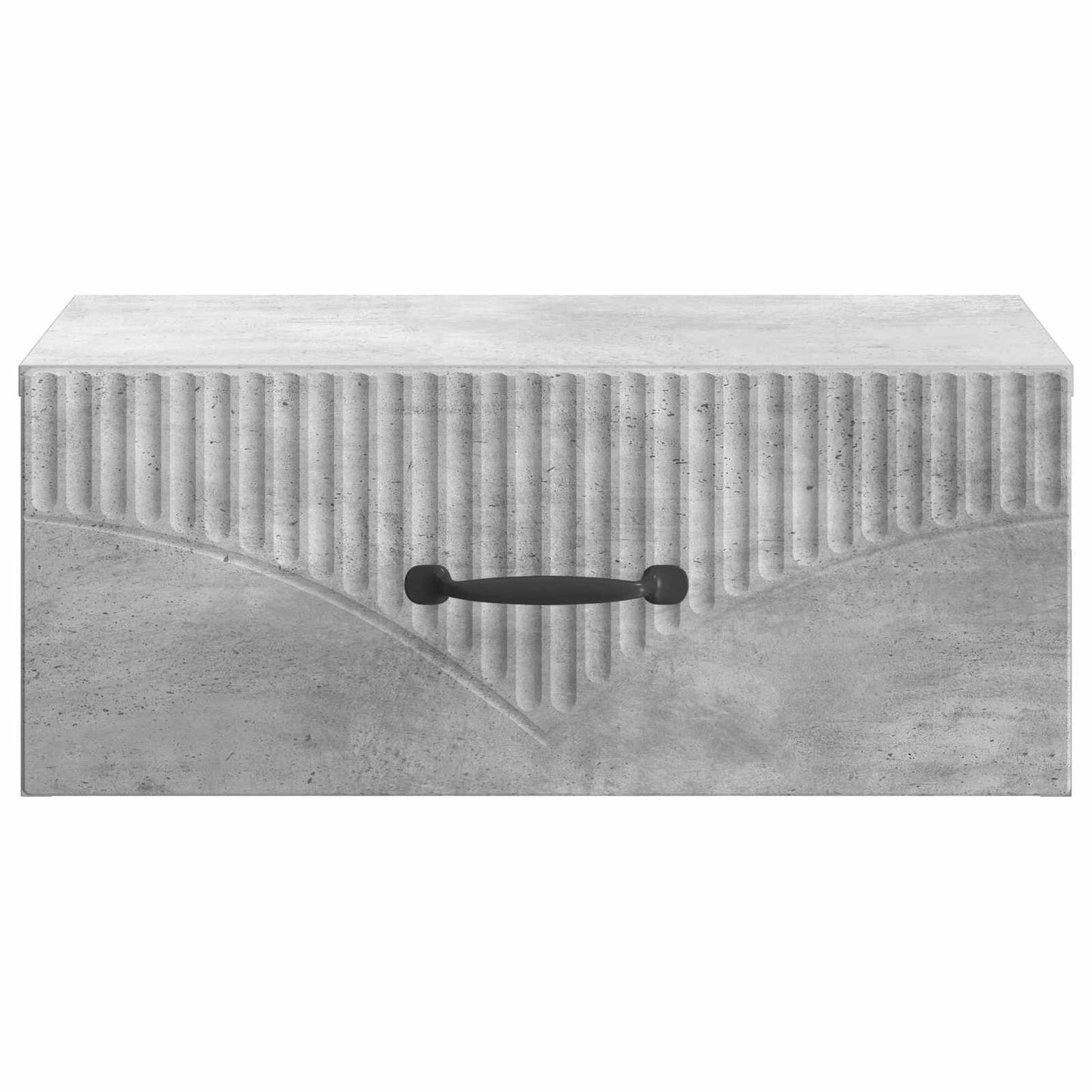 Vegghengt Nattbord med skuff 2 pcs Betonggrå 49 x 34,5 x 20 cm