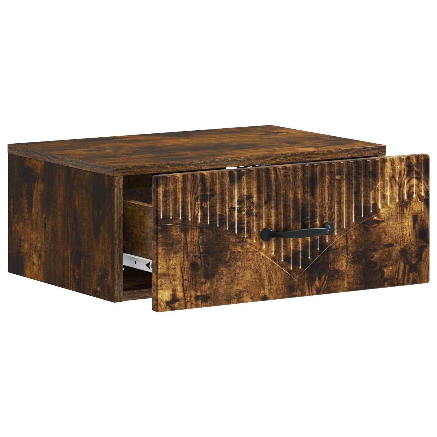 Vegghengt Nattbord Røkt Eik 49 x 34,5 x 20 cm Konstruert tre