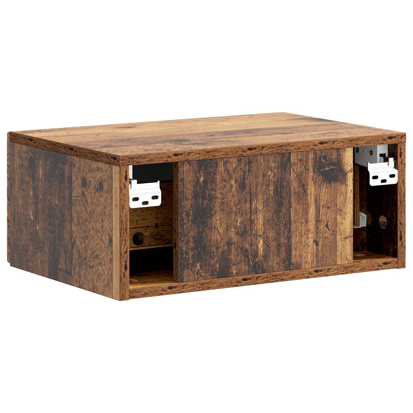 Vegghengt Nattbord Gammelt tre 49 x 34,5 x 20 cm Konstruert tre
