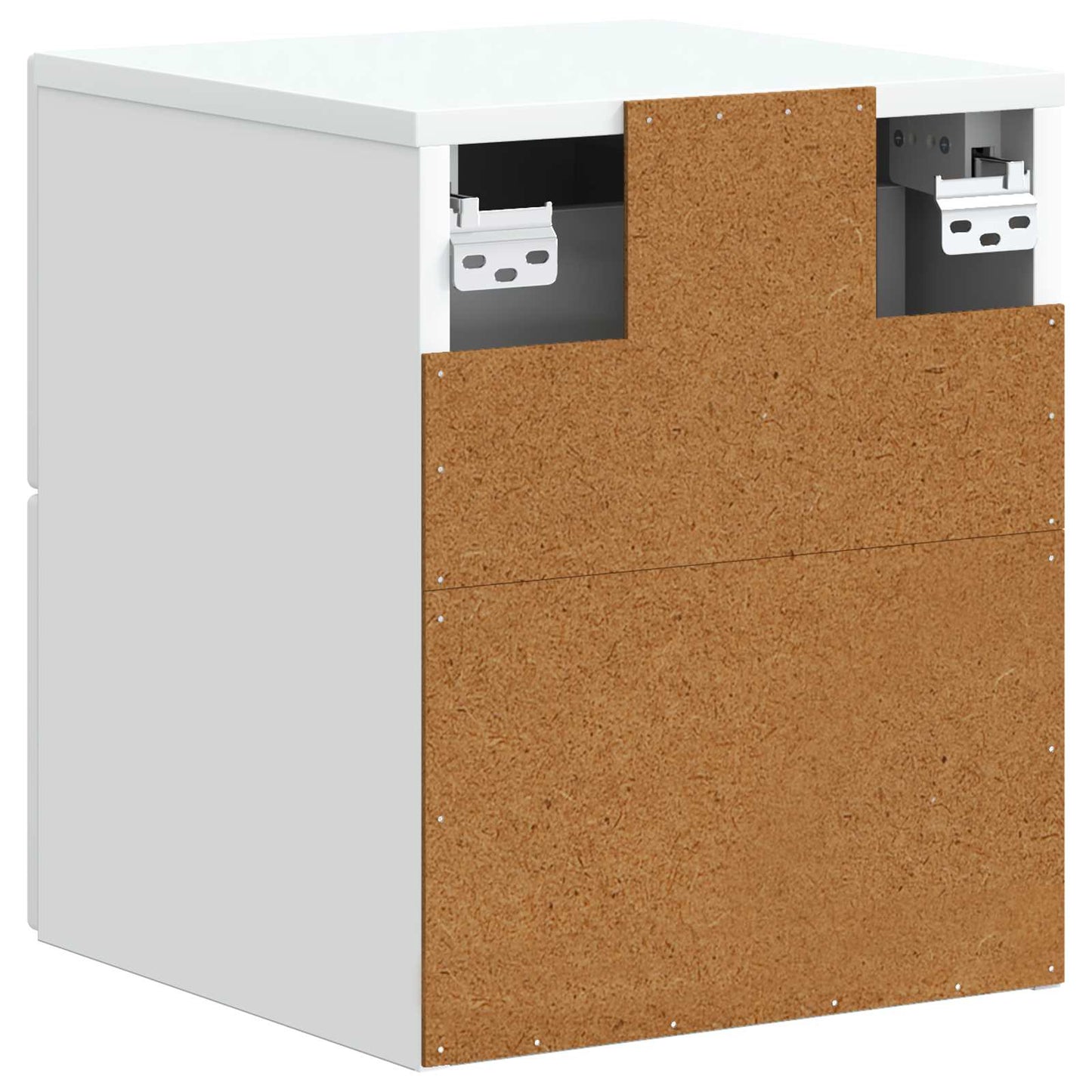 Vegghengt Nattbord 2 pcs Hvit 34,5 x 33 x 40 cm Konstruert tre