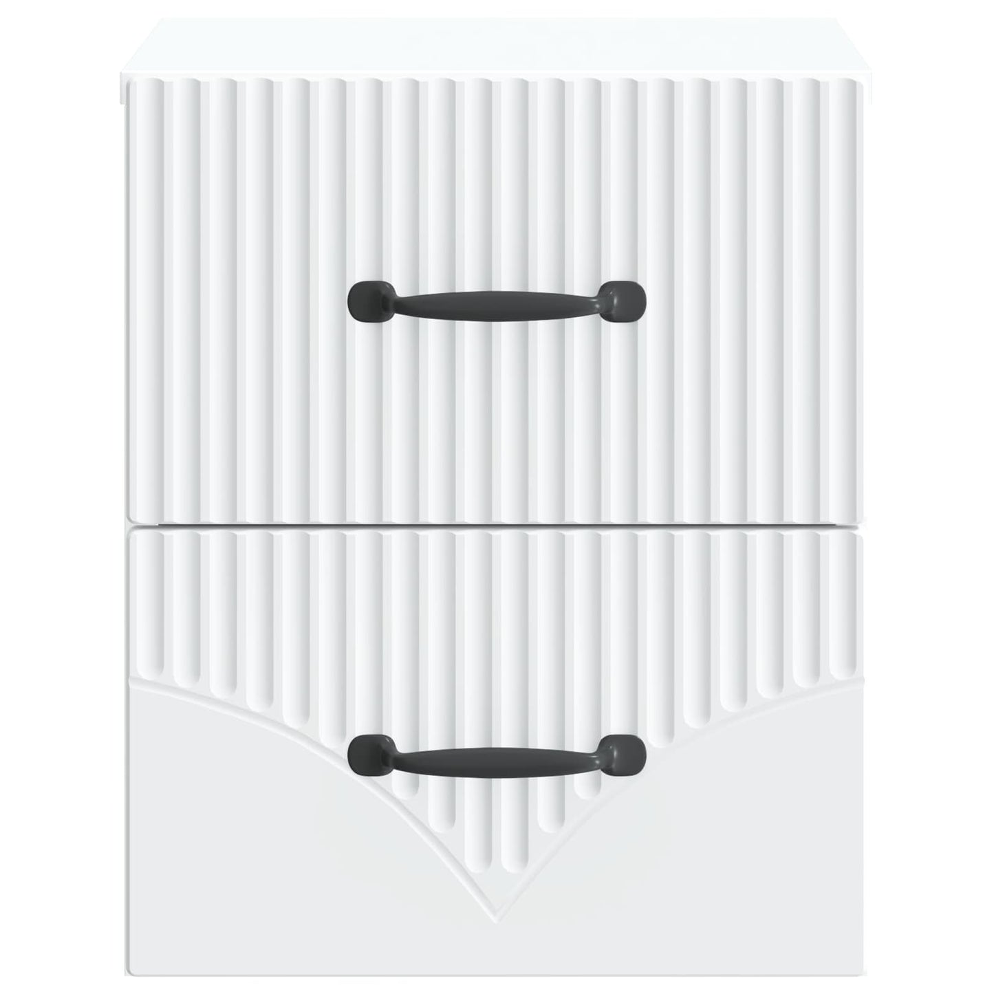 Vegghengt Nattbord 2 pcs Hvit 34,5 x 33 x 40 cm Konstruert tre