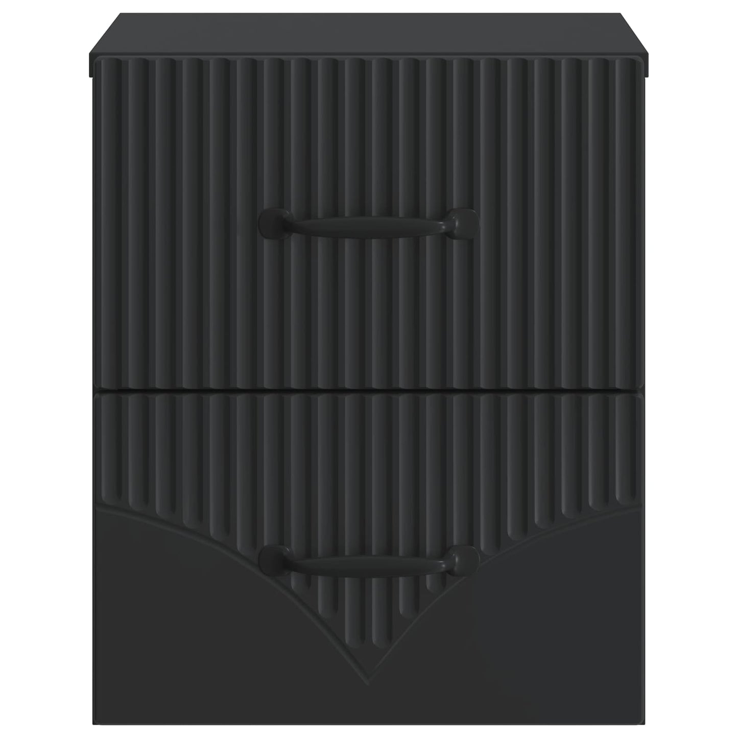 Vegghengt Nattbord 2 pcs Svart 34,5 x 33 x 40 cm Konstruert tre