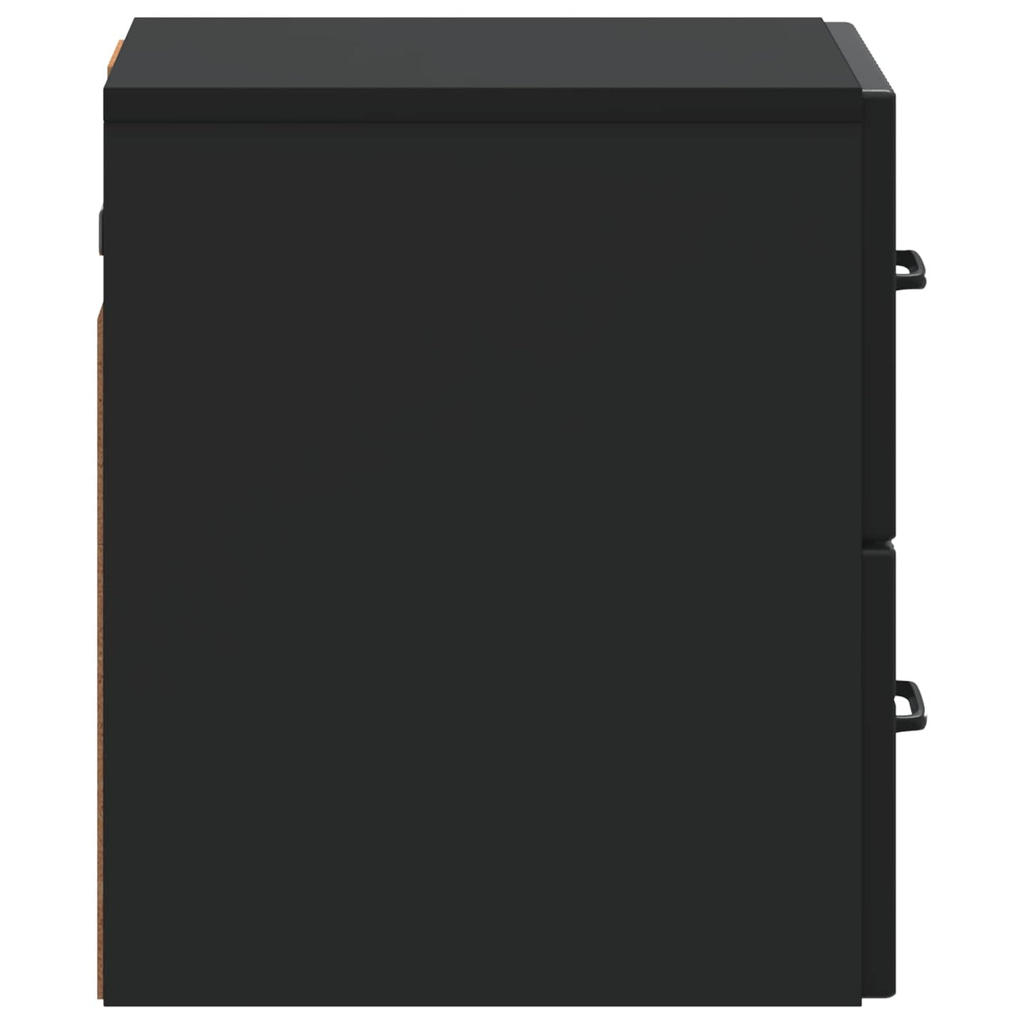 Vegghengt Nattbord 2 pcs Svart 34,5 x 33 x 40 cm Konstruert tre