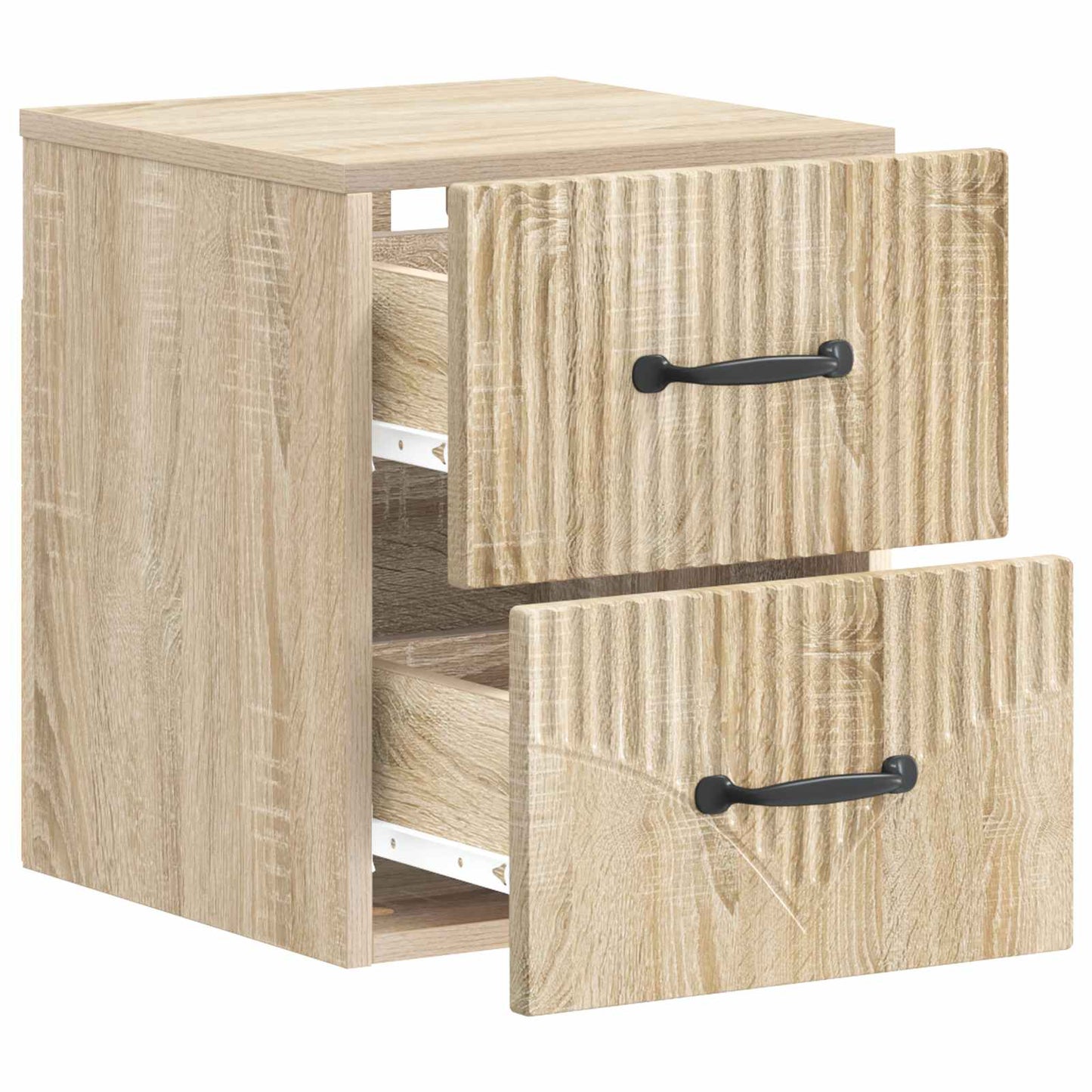 Vegghengt Nattbord Sonoma eik 34,5 x 33 x 40 cm Konstruert tre