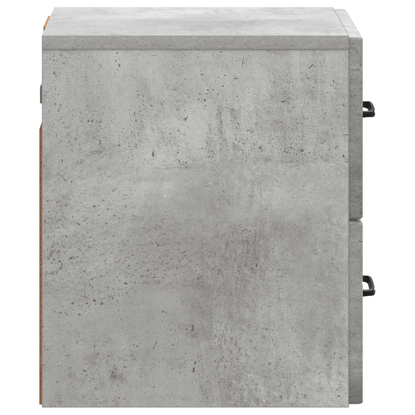 Vegghengt Nattbord med skuff 2 pcs Betonggrå 34,5 x 33 x 40 cm