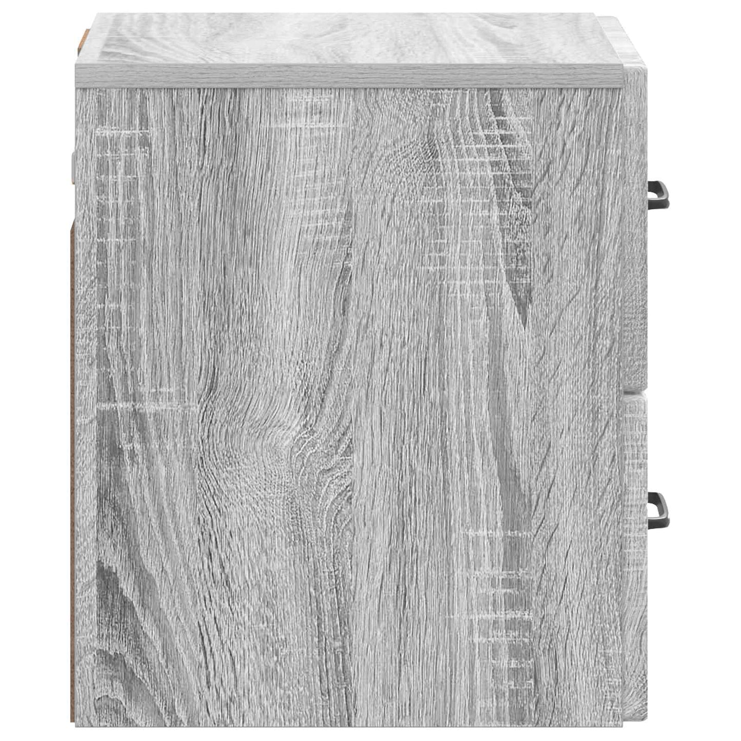 Vegghengt Nattbord med skuff 2 pcs Grå sonoma 34,5 x 33 x 40 cm