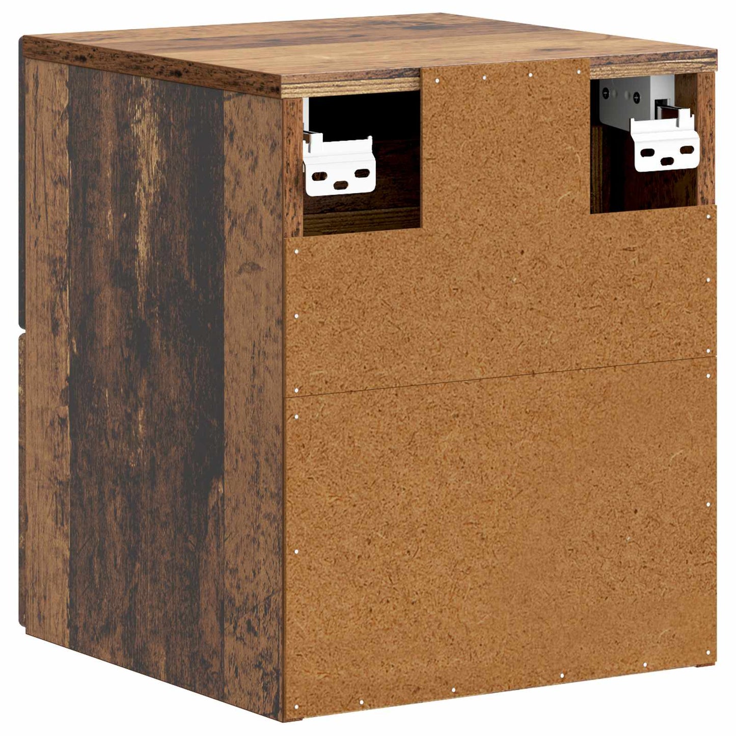 Vegghengt Nattbord 2 pcs Gammelt tre 34,5 x 33 x 40 cm