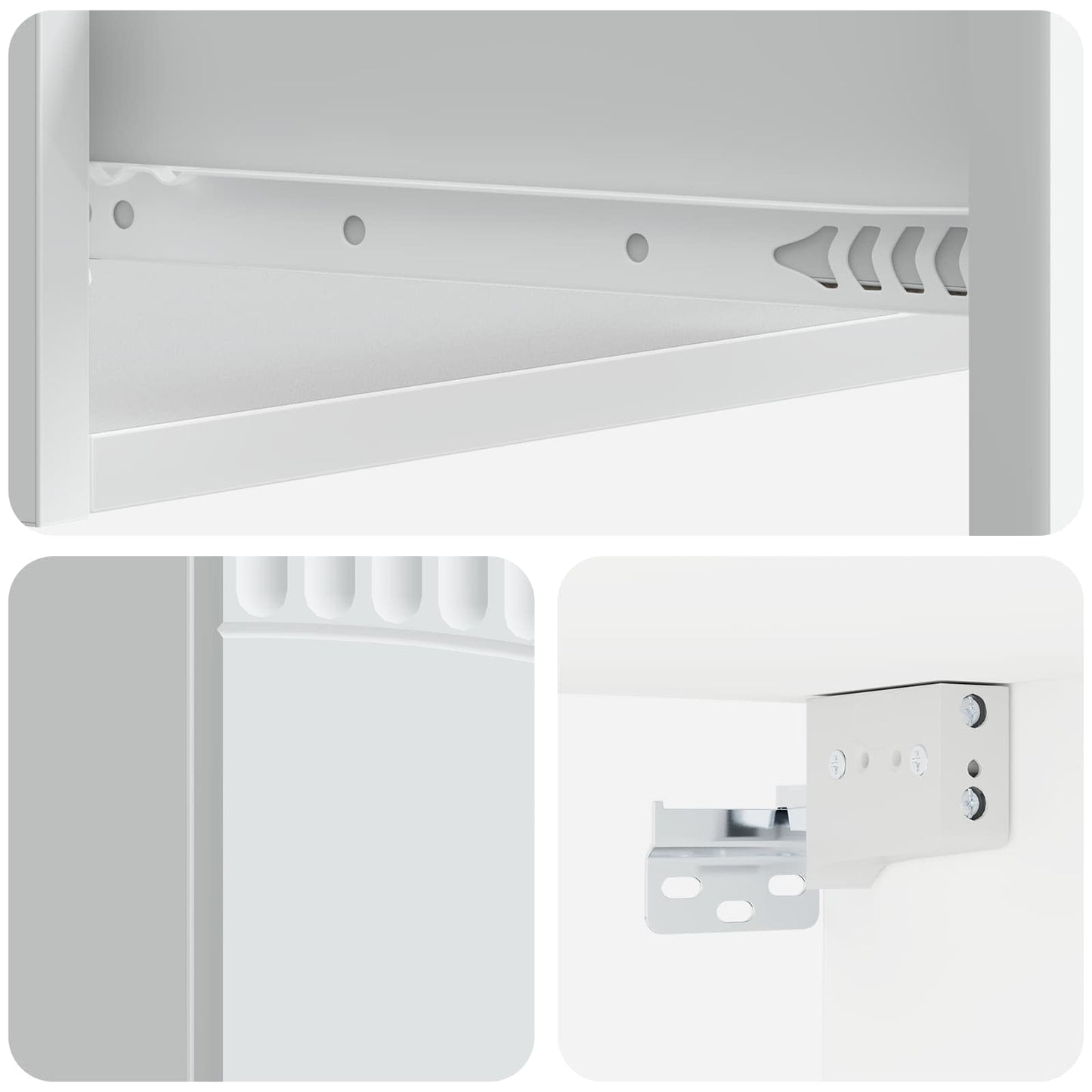 Vegghengt Sidebord Hvit 59 x 34,5 x 17 cm Konstruert tre