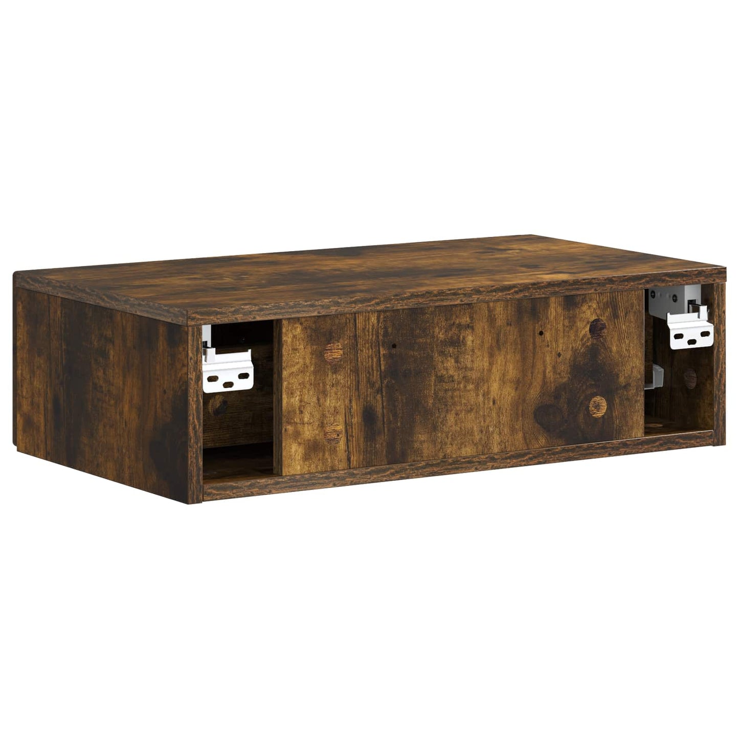 Vegghengt Sidebord Røkt Eik 59 x 34,5 x 17 cm Konstruert tre