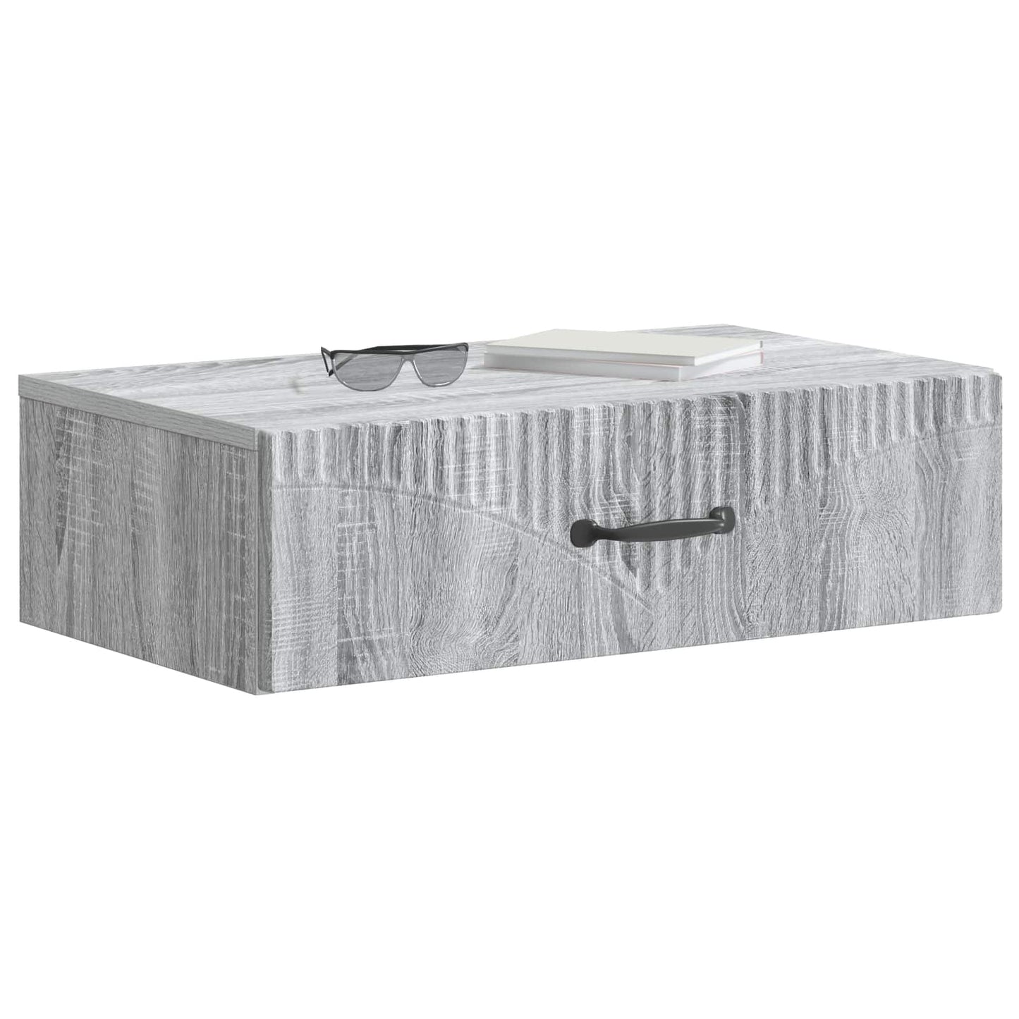 Vegghengt Sidebord Grå sonoma 59 x 34,5 x 17 cm Konstruert tre