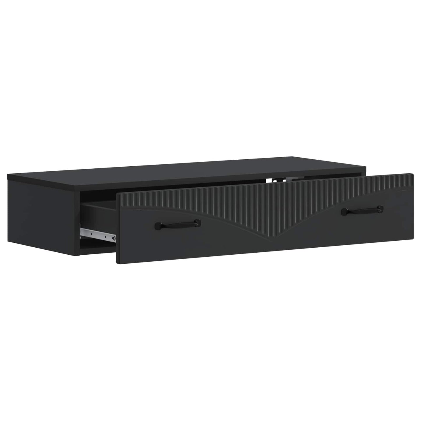 Vegghengt Sidebord Svart 87,5 x 34,5 x 17 cm Konstruert tre