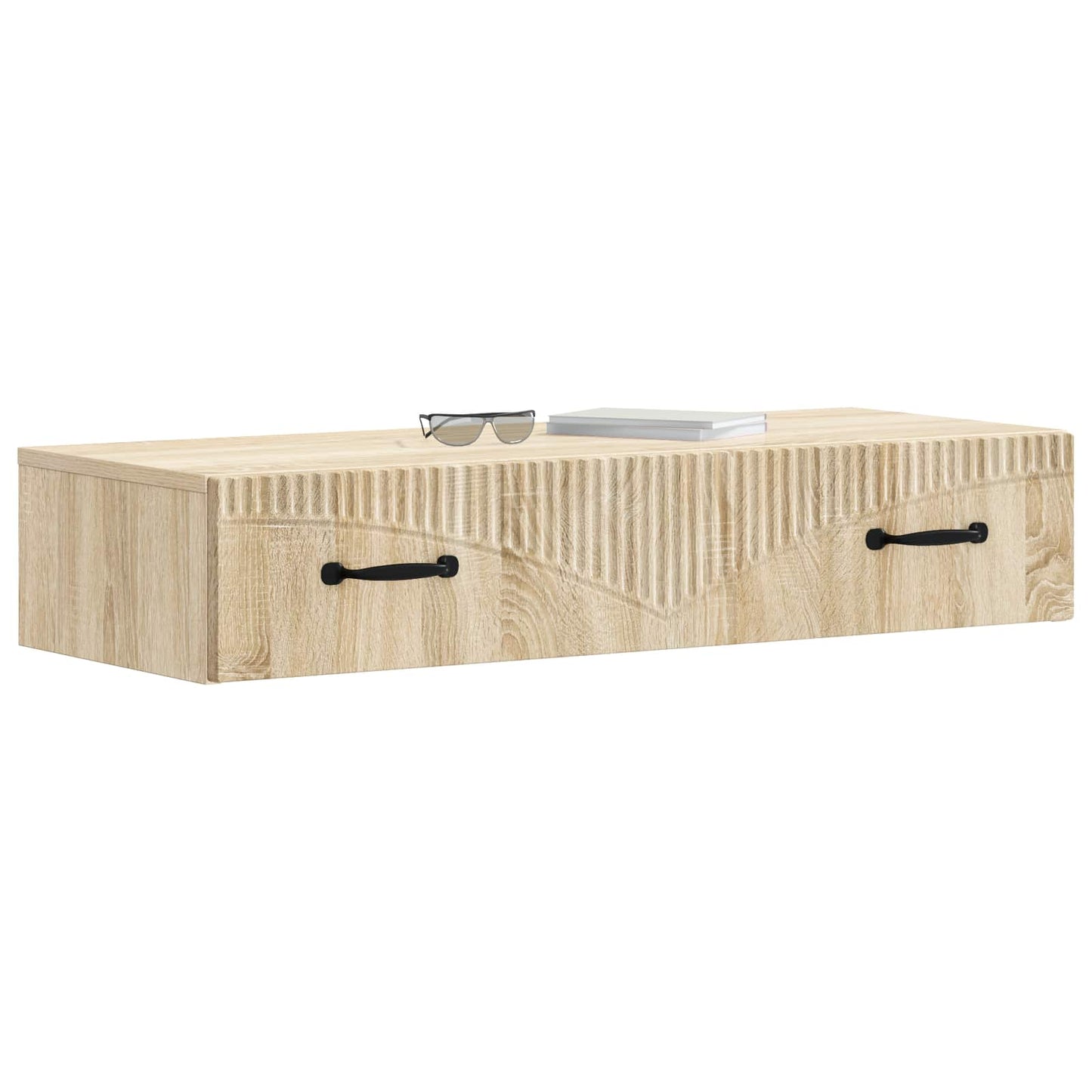Vegghengt Sidebord Sonoma eik 87,5 x 34,5 x 17 cm