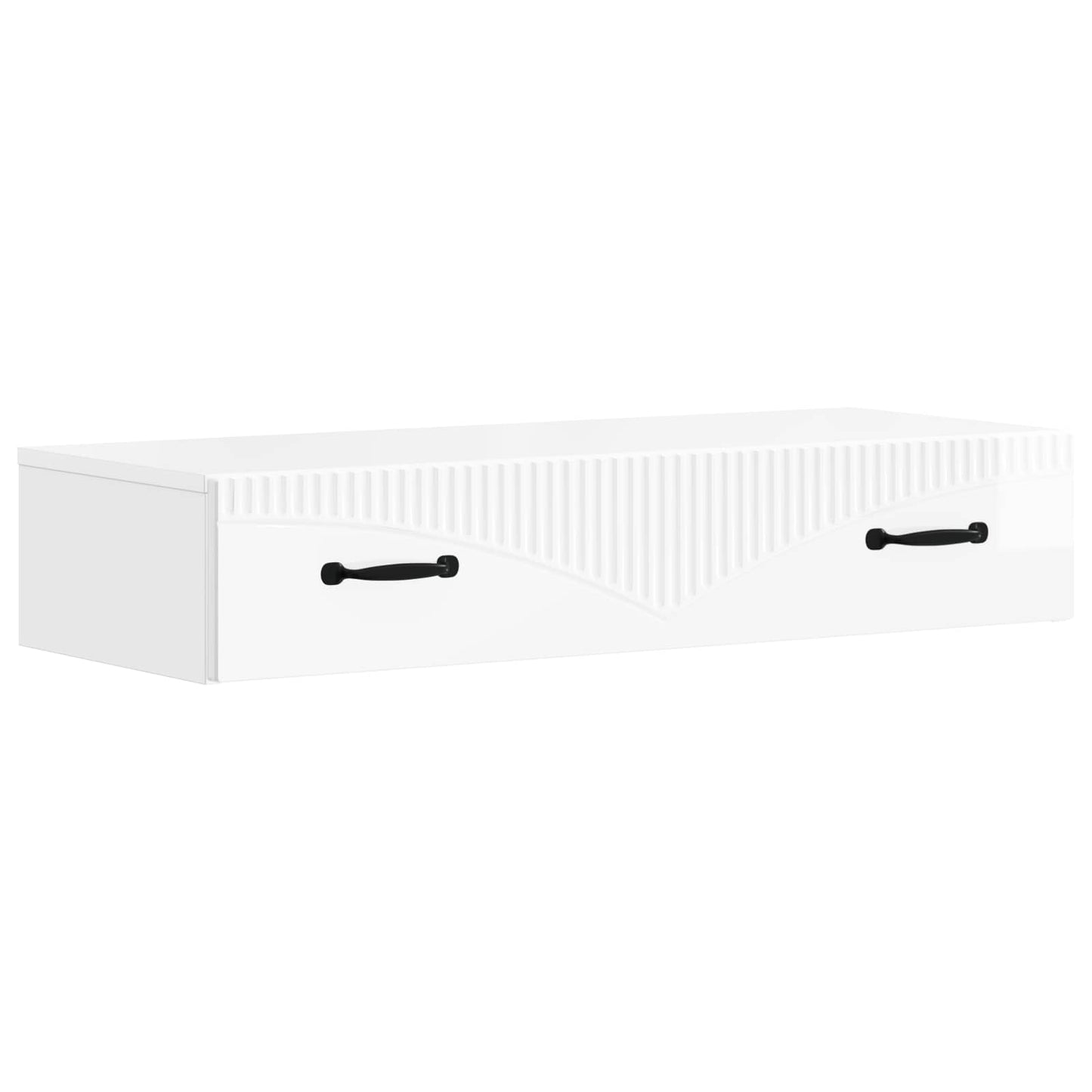 Vegghengt Sidebord Høgglans hvit 87,5 x 34,5 x 17 cm