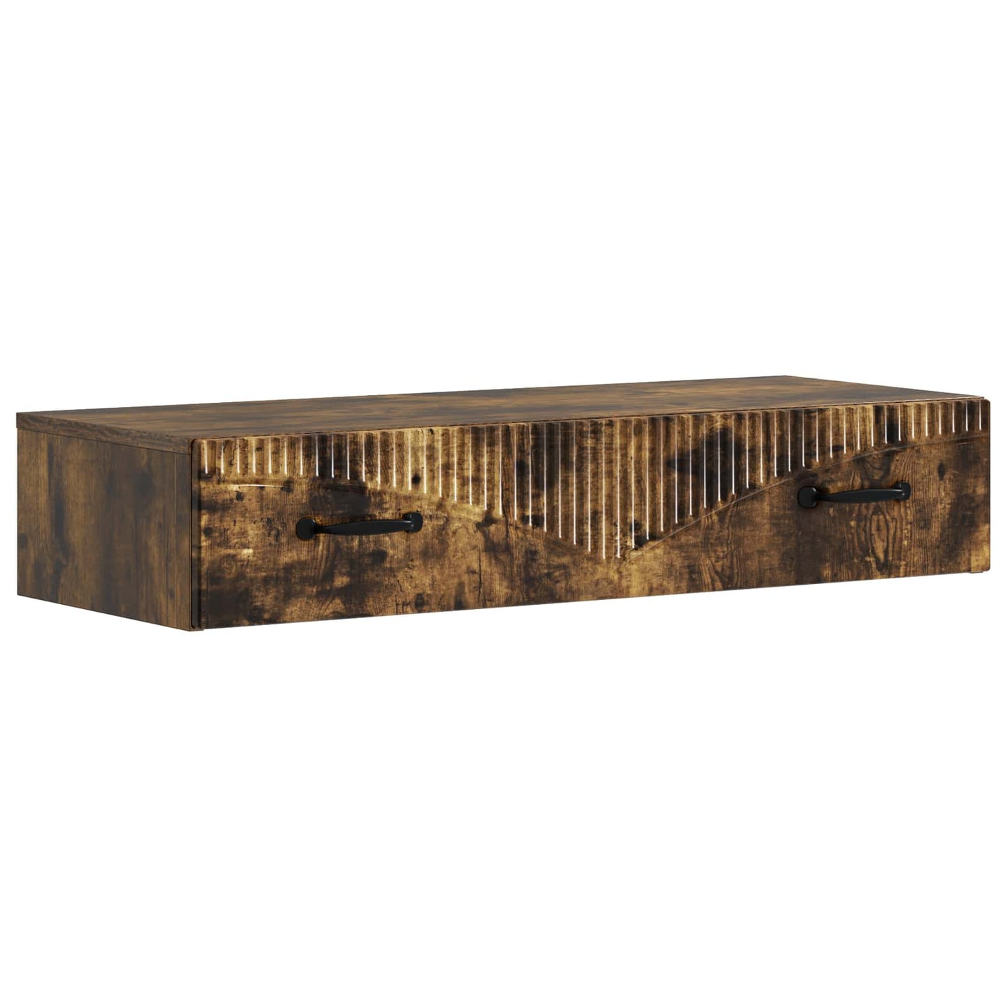 Vegghengt Sidebord Røkt Eik 87,5 x 34,5 x 17 cm Konstruert tre