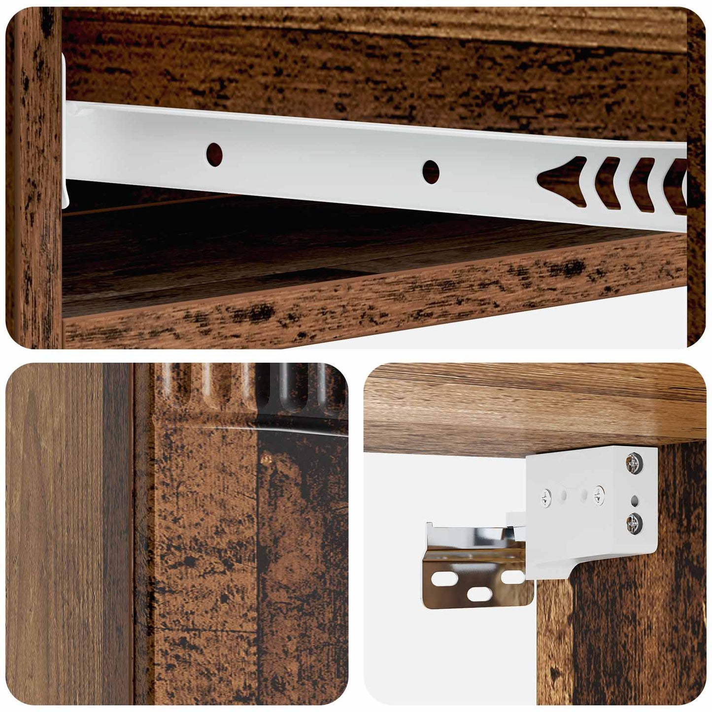 Vegghengt Sidebord Gammelt tre 87,5 x 34,5 x 17 cm
