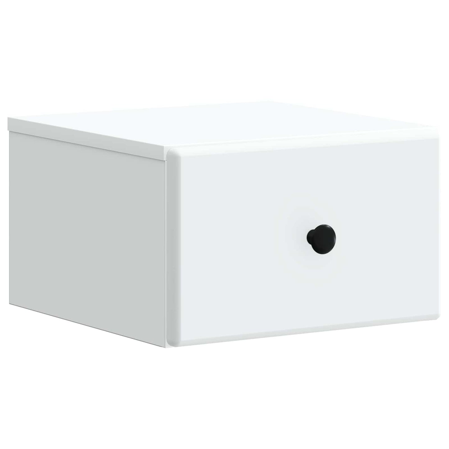Vegghengt Nattbord 2 pcs Hvit 34,5 x 33 x 20 cm Konstruert tre
