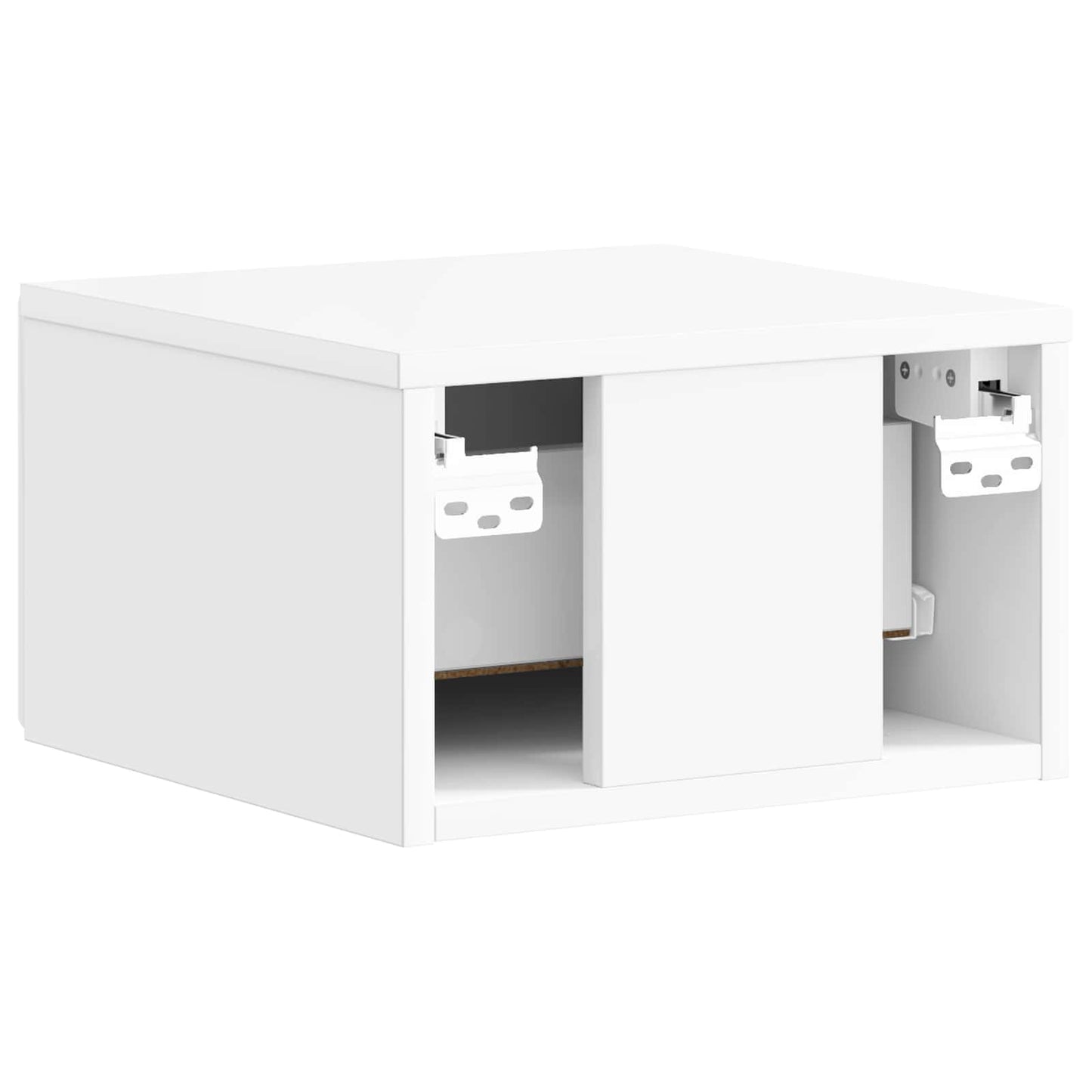 Vegghengt Nattbord 2 pcs Høgglans hvit 34,5 x 33 x 20 cm