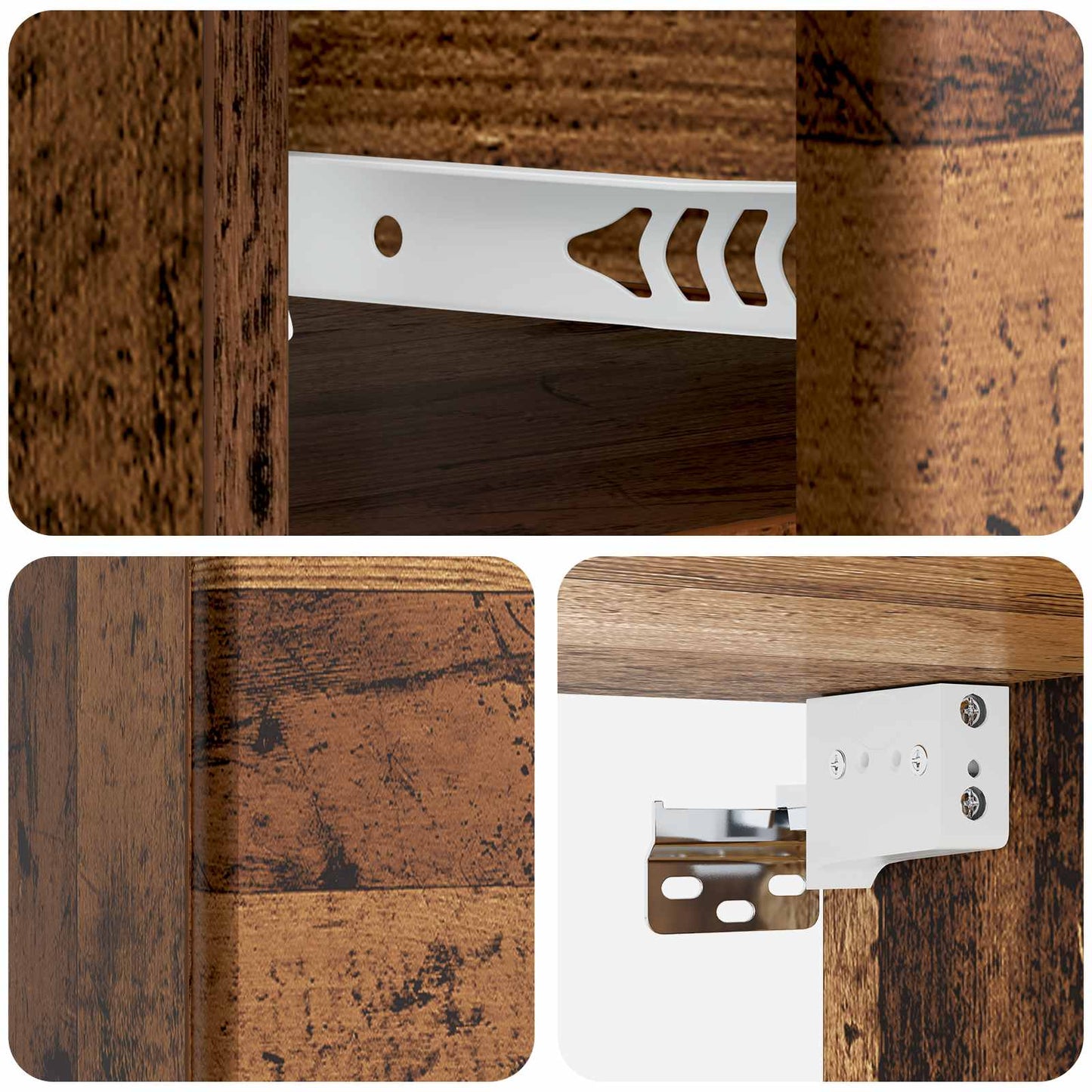 Vegghengt Nattbord Gammelt tre 34,5 x 33 x 20 cm Konstruert tre
